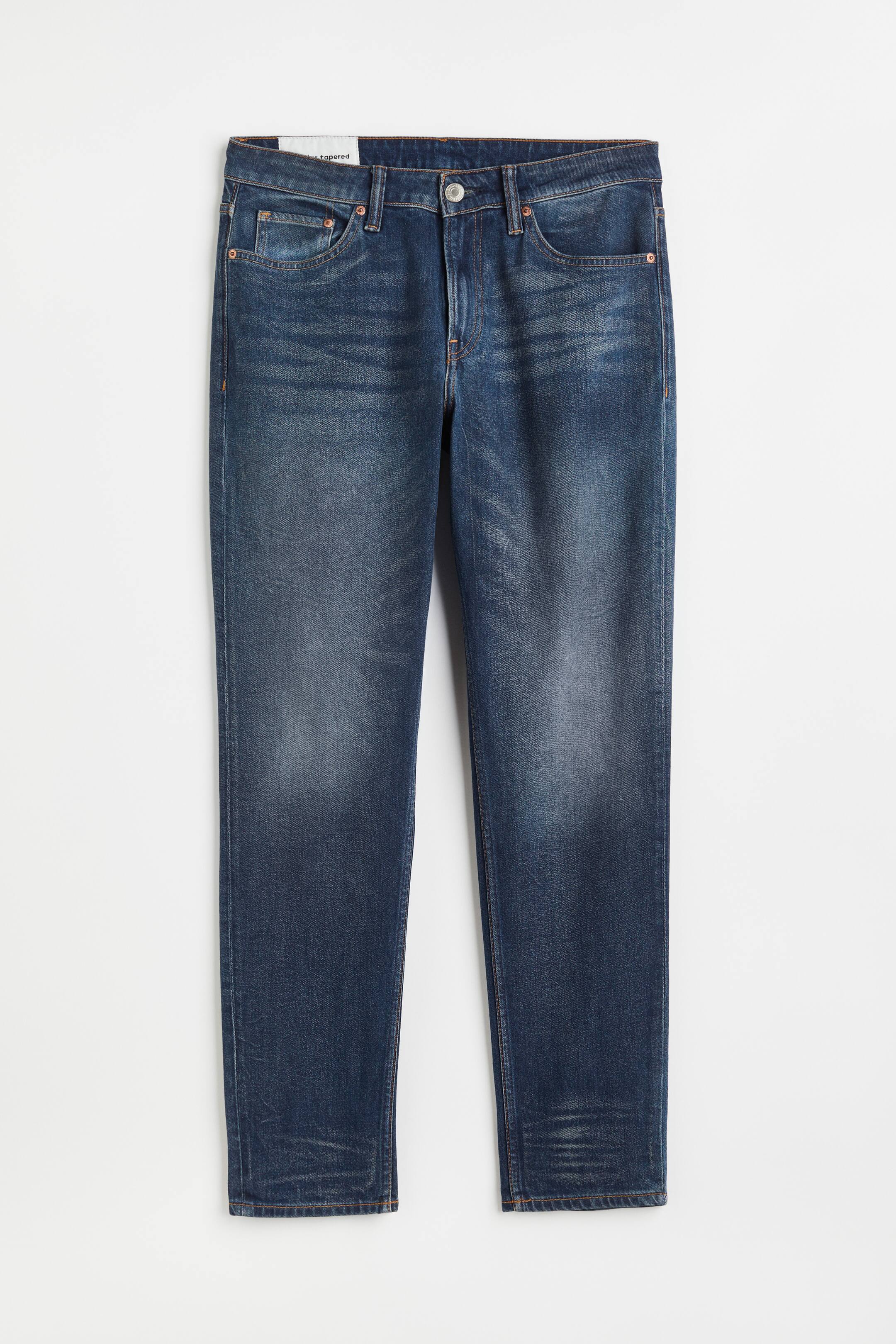 View larger image: Tapered Regular Jeans - Dark denim blue - Men | H&M 1