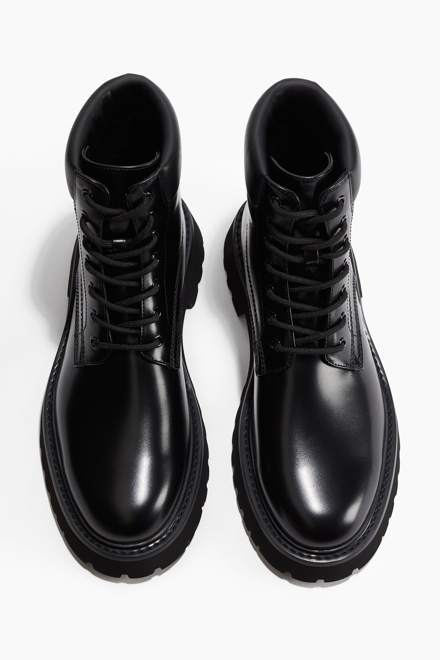 Chunky lace-up boots - Black - 3