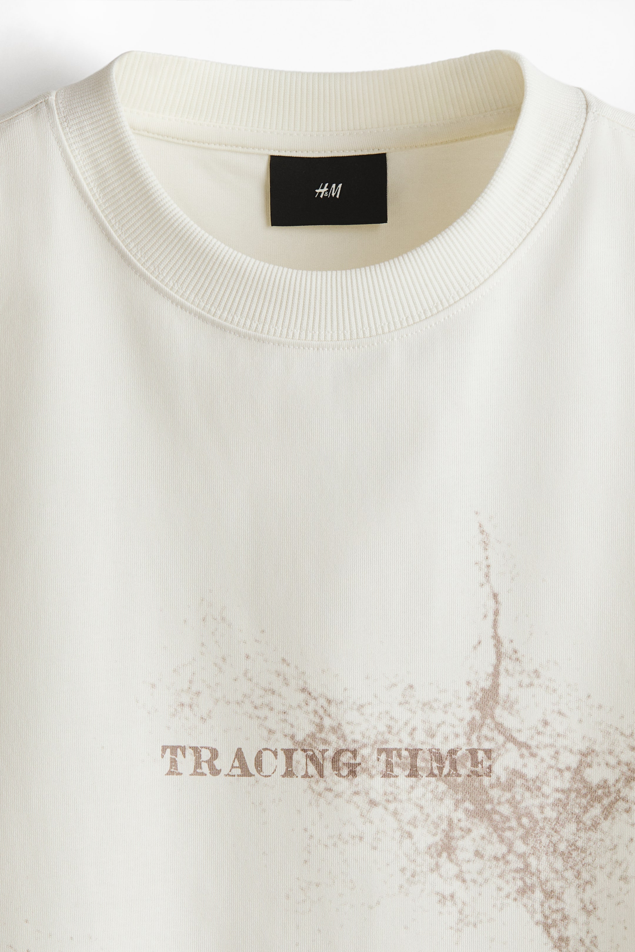 View larger image: Loose Fit Printed T-shirt - White/Tracing Time - Men | H&M SG 5