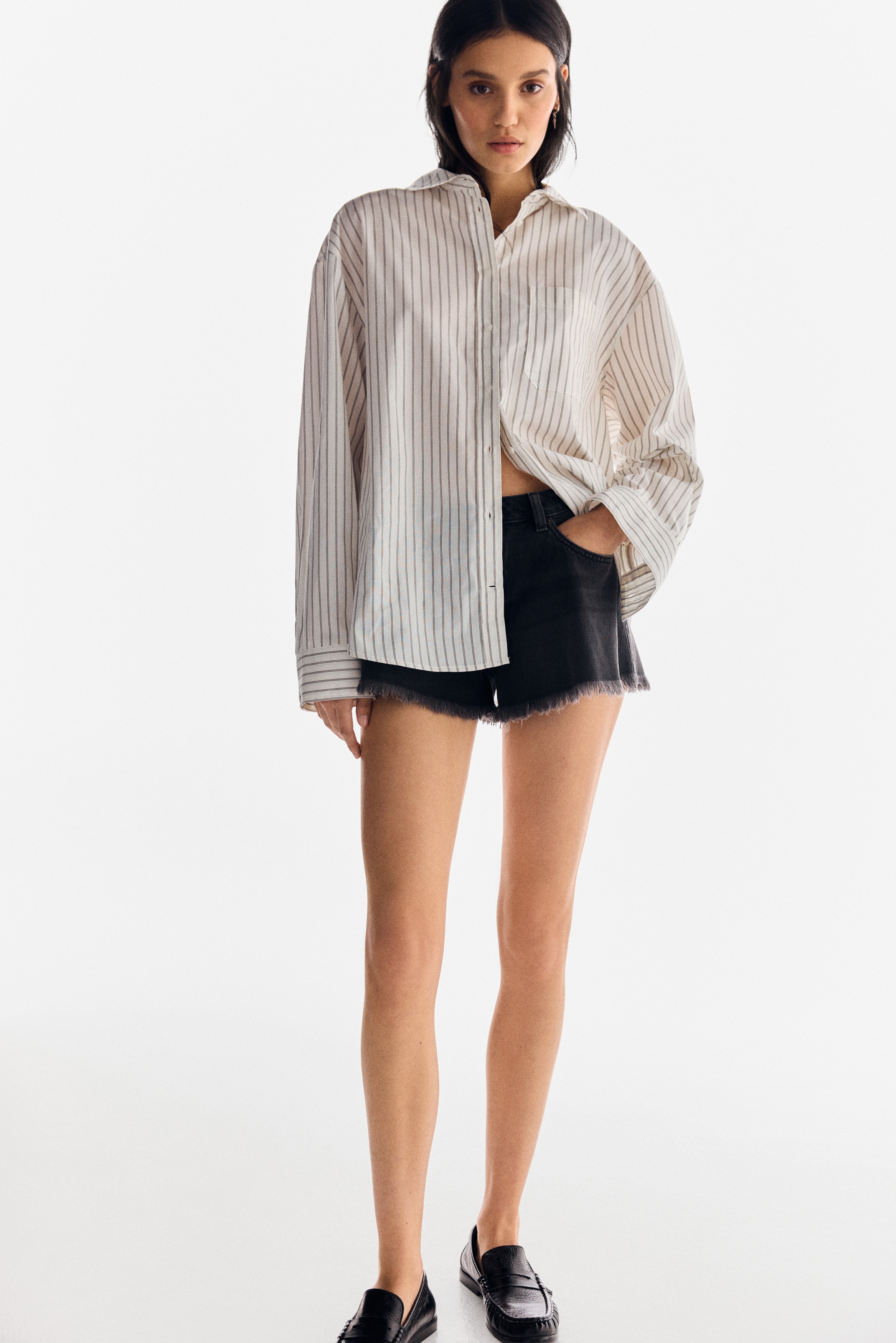 Oversized cotton shirt