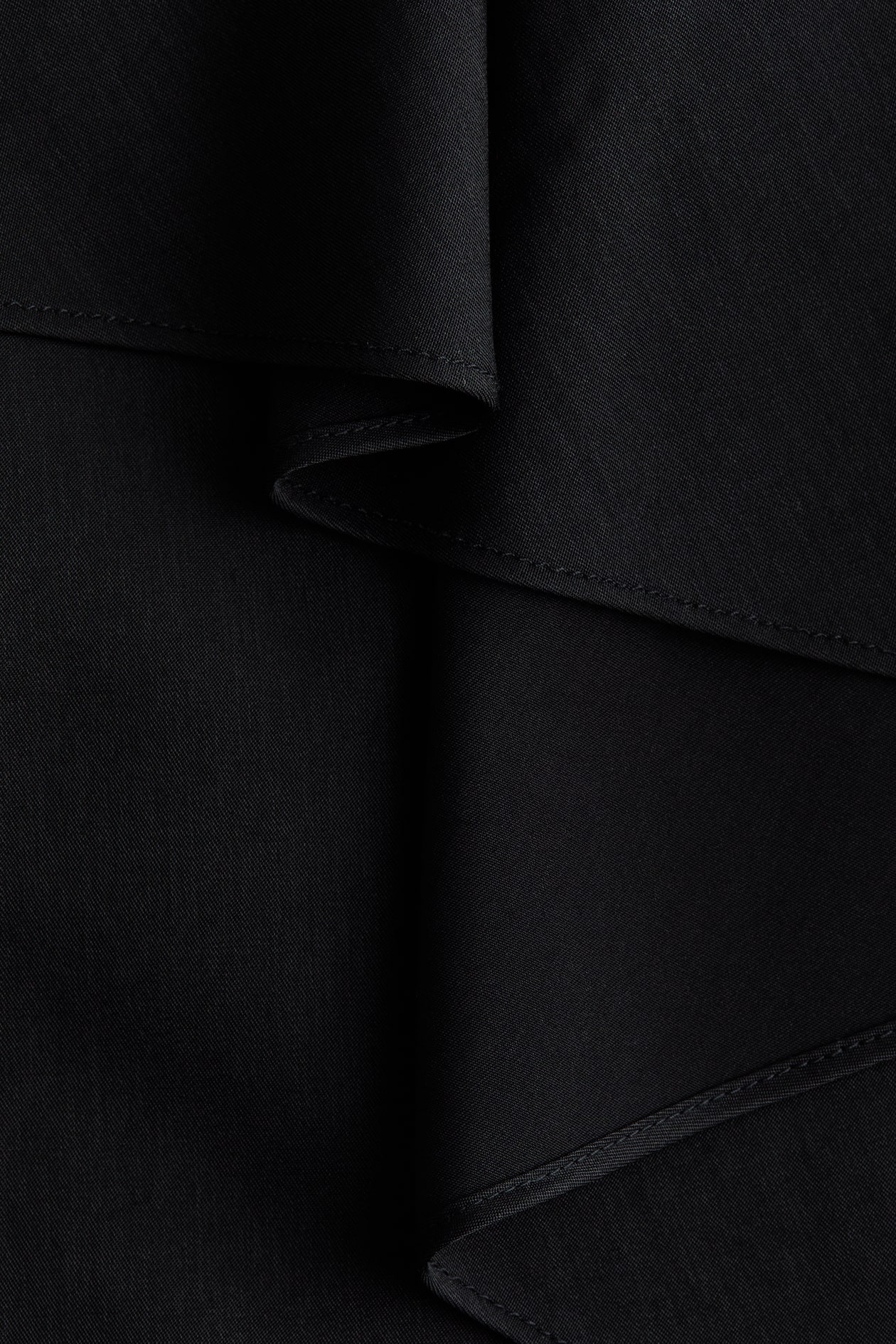 Draped-Panel Asymmetric Skirt