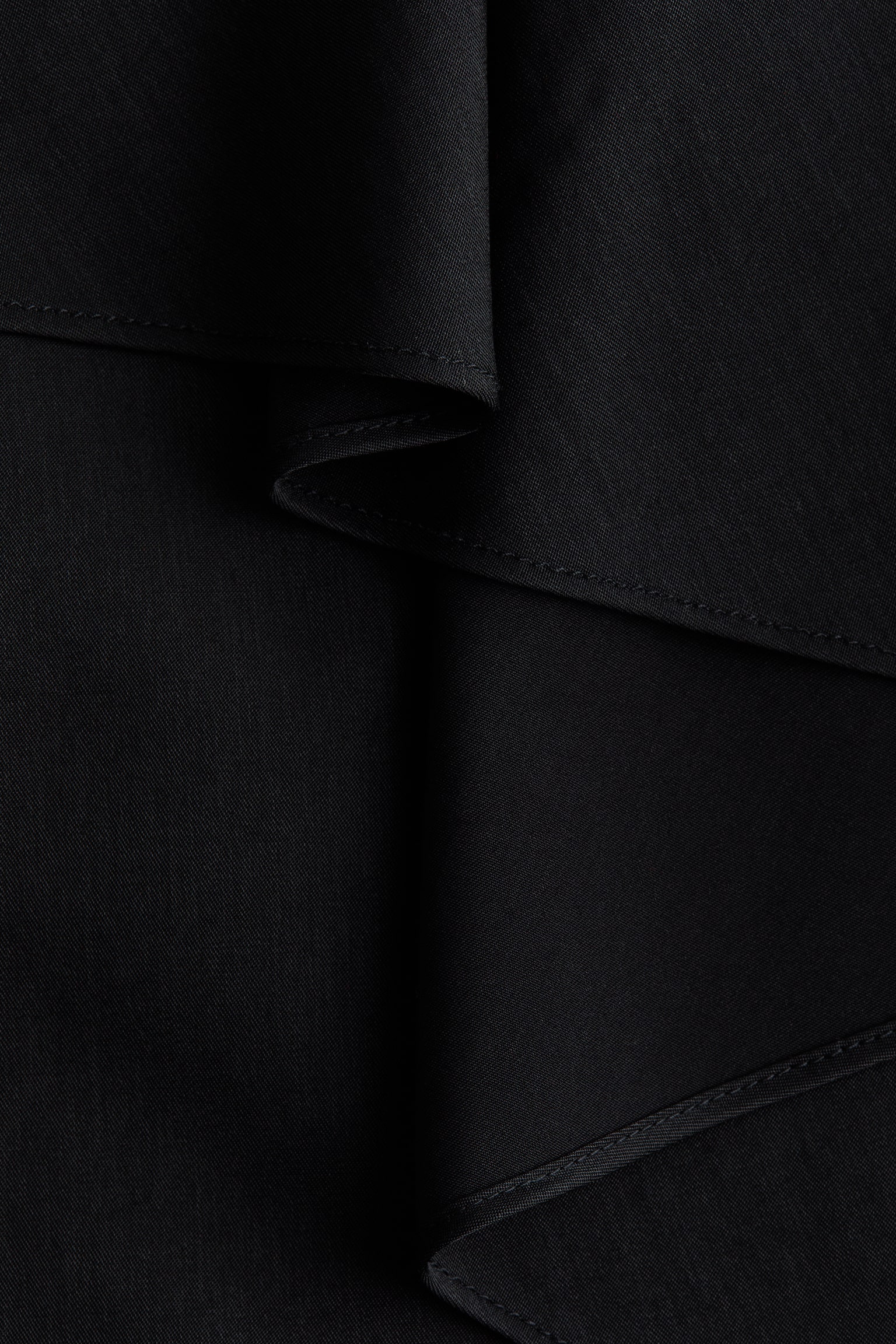 Draped-panel asymmetric skirt - Black - 3