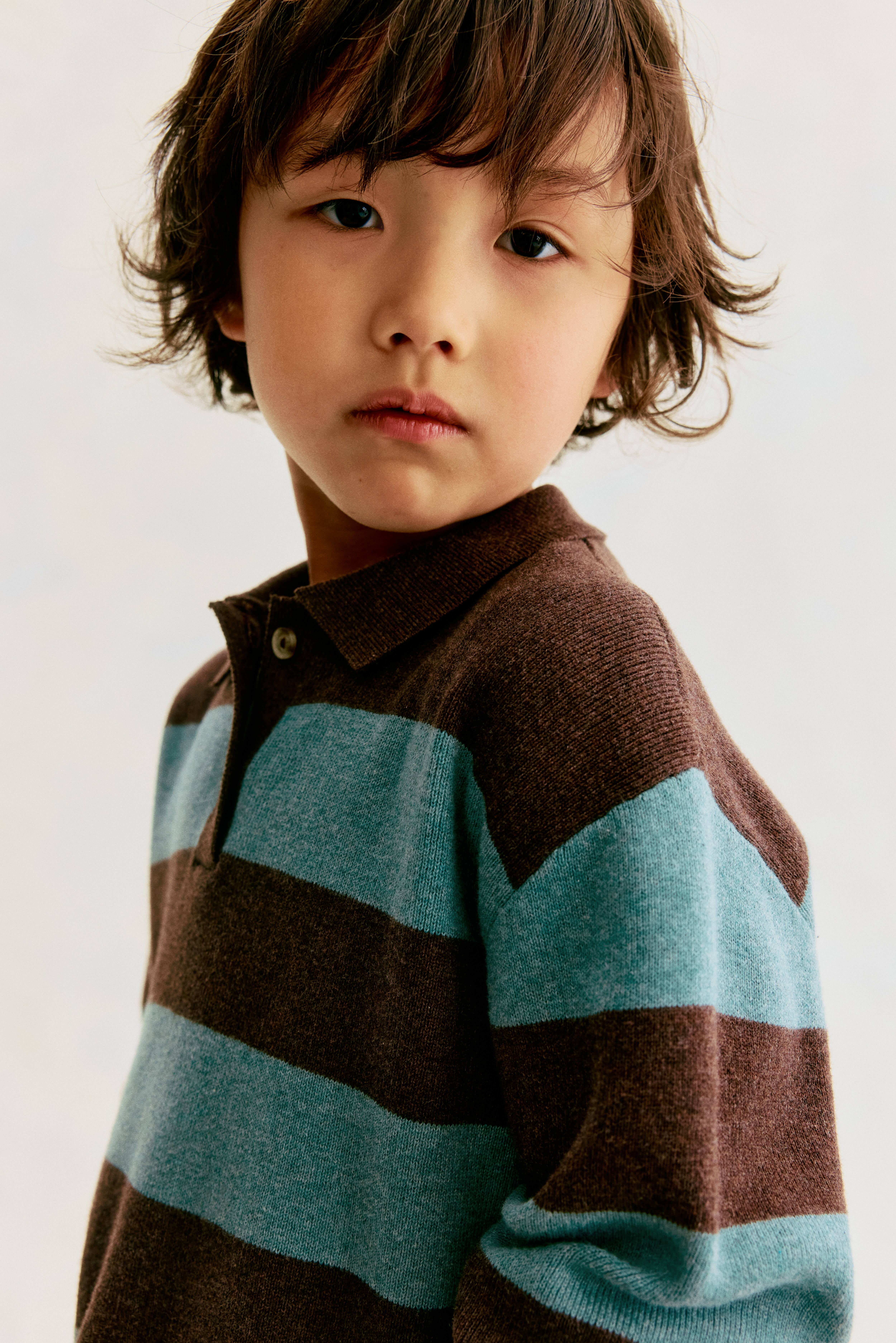 Cotton-Knit Polo Sweater