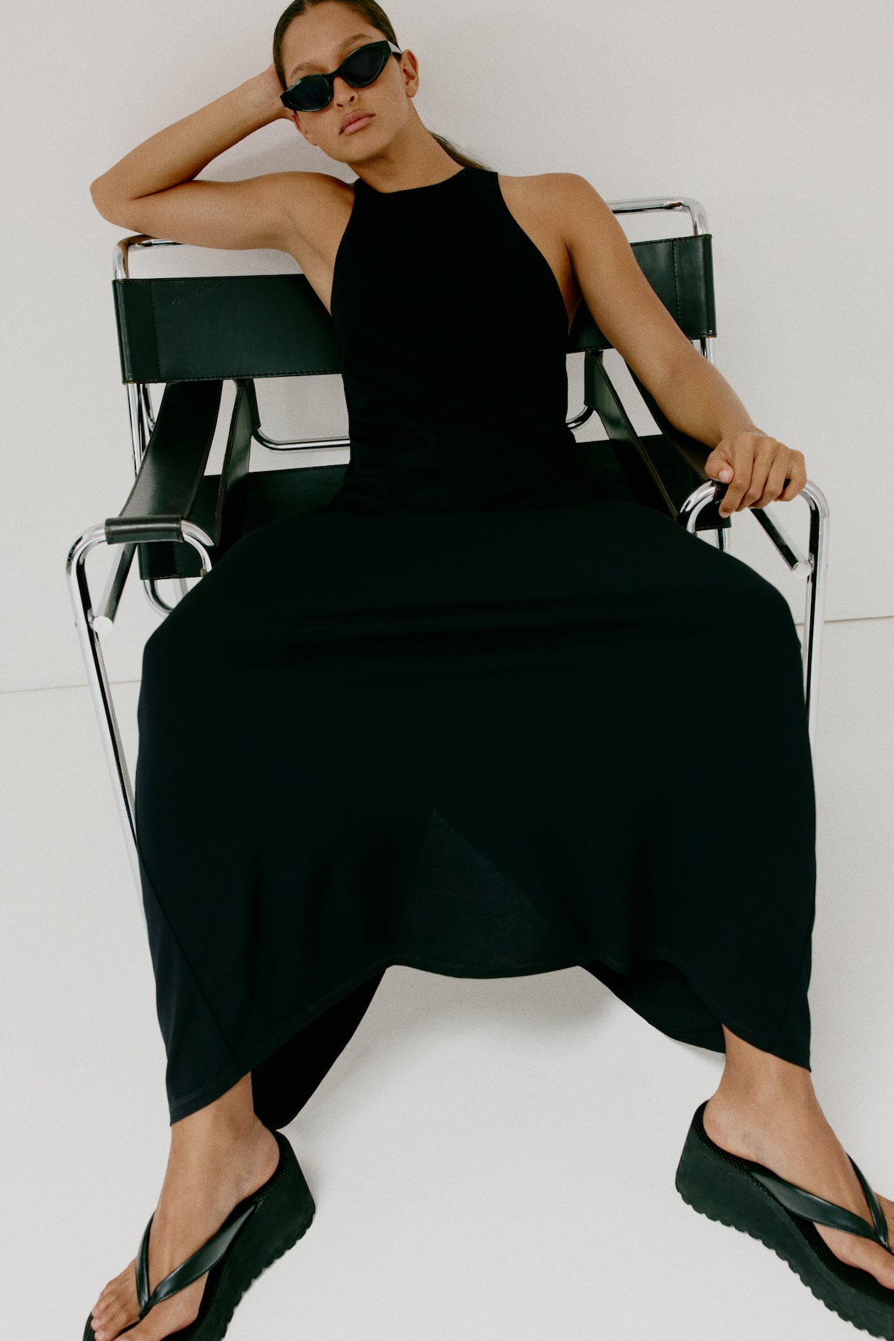 h&m black dress for women Ladies - Black Jersey Strappy Dress - Size: S