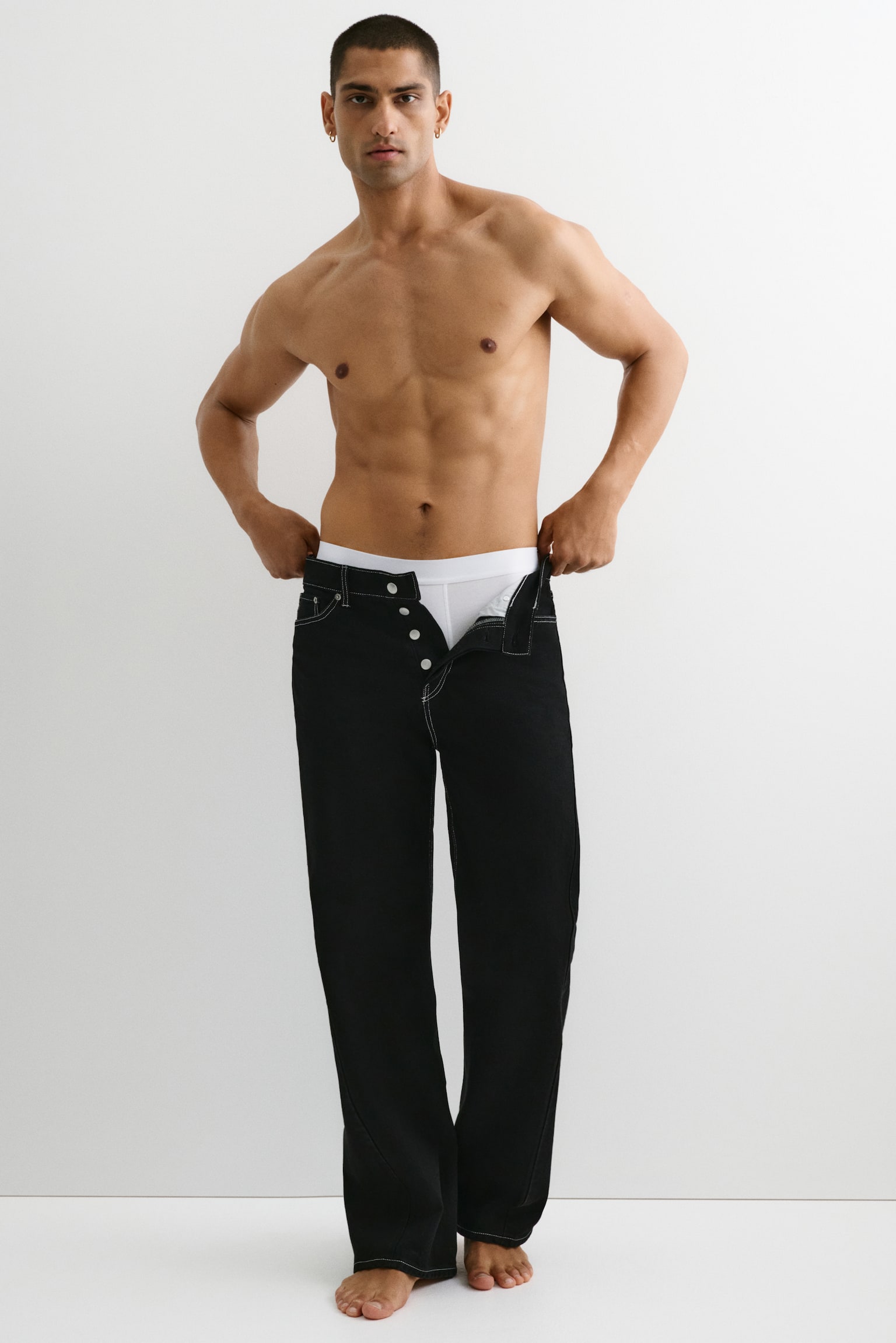 Lycra® 5件入中長版四角褲 - 白色/黑色/海軍藍/混灰色/深灰混色/黑色/卡其綠/淺藍色/海軍藍 - 6