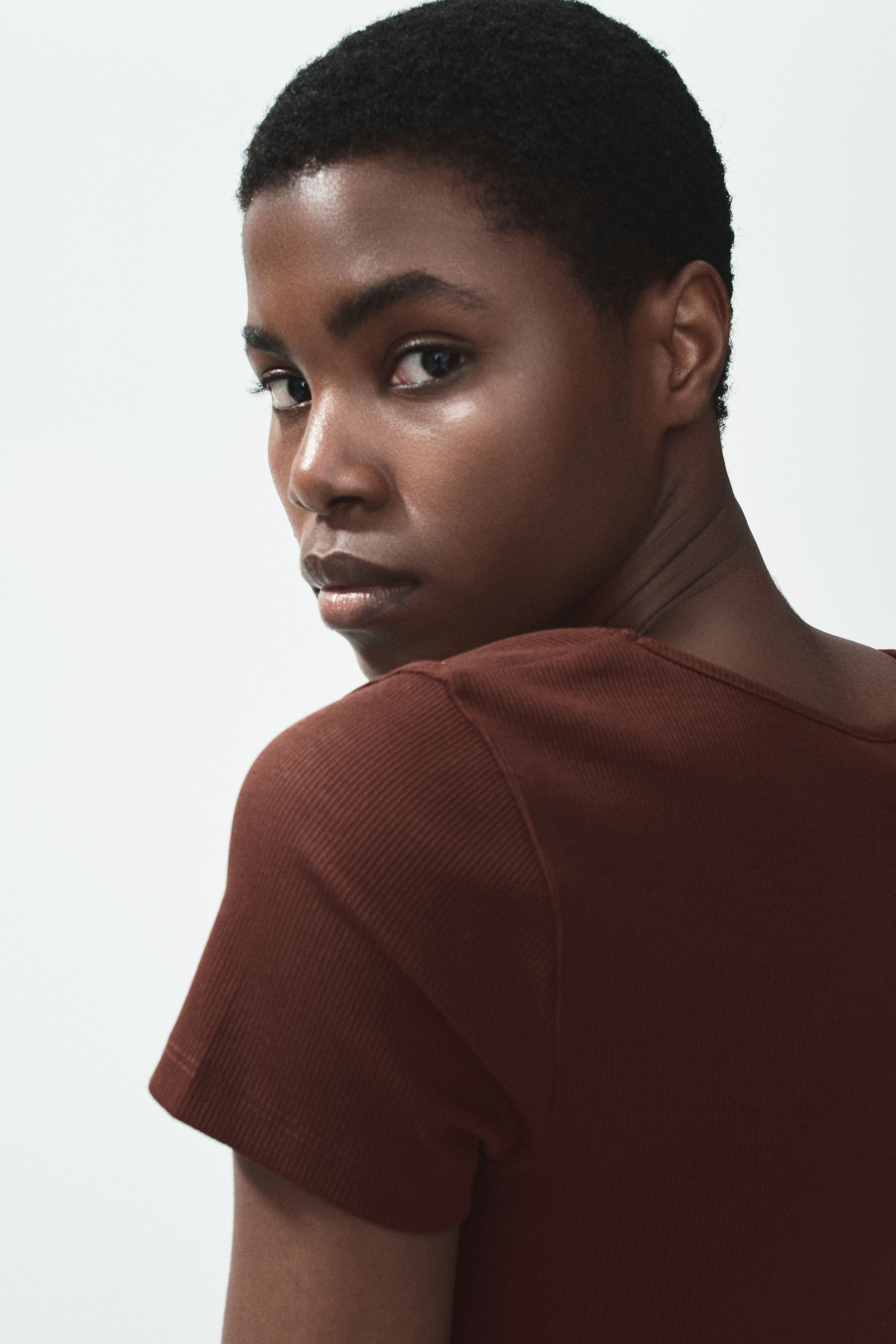 Ribbed Cotton T-Shirt