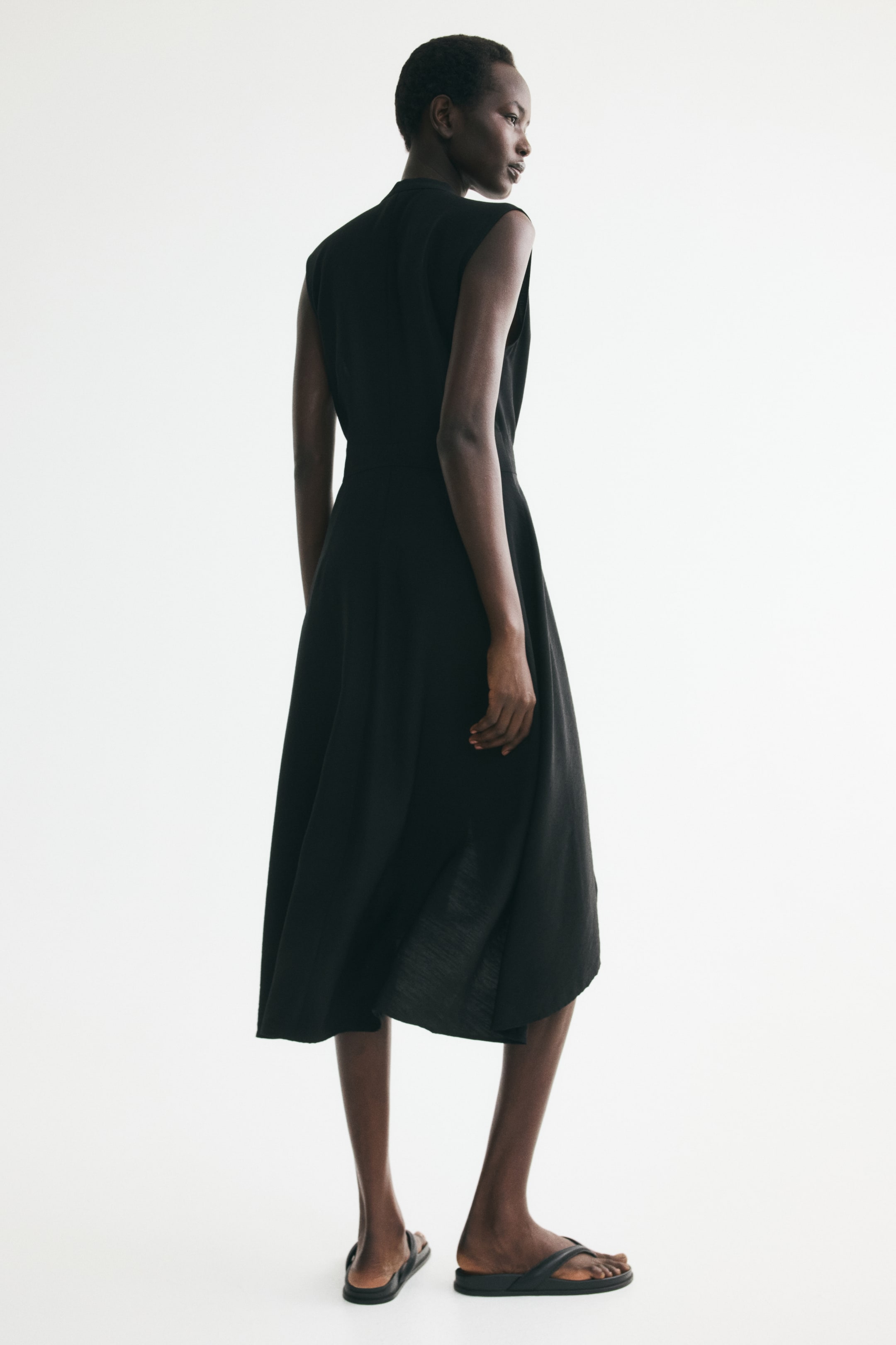 Tie-Belt Shirt Dress