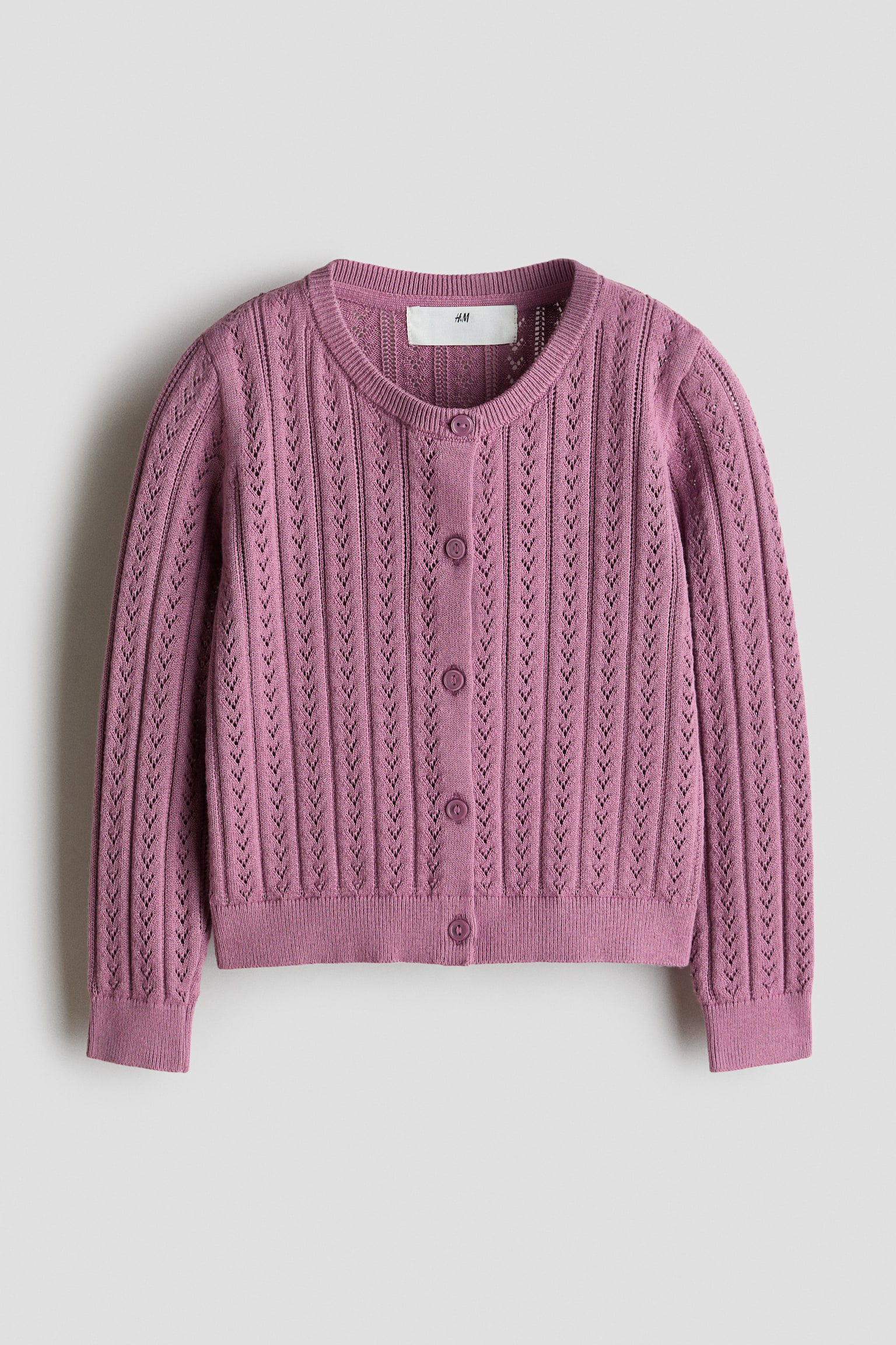Gilet en pointelle de coton - Violet ancien/Rose clair/Crème/Violet clair/Jaune/Bleu clair/Rouge