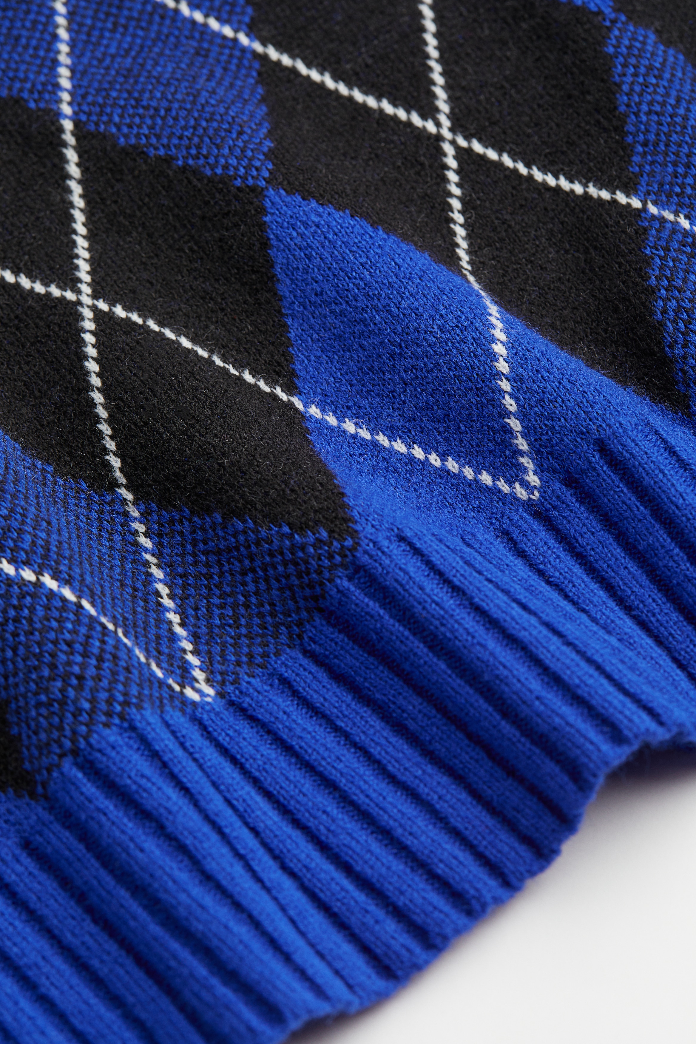 Pull Homme Murano Sport 100% Cachemire - Motif Argyle Bleu - Taille L - Occasion Très Bon État