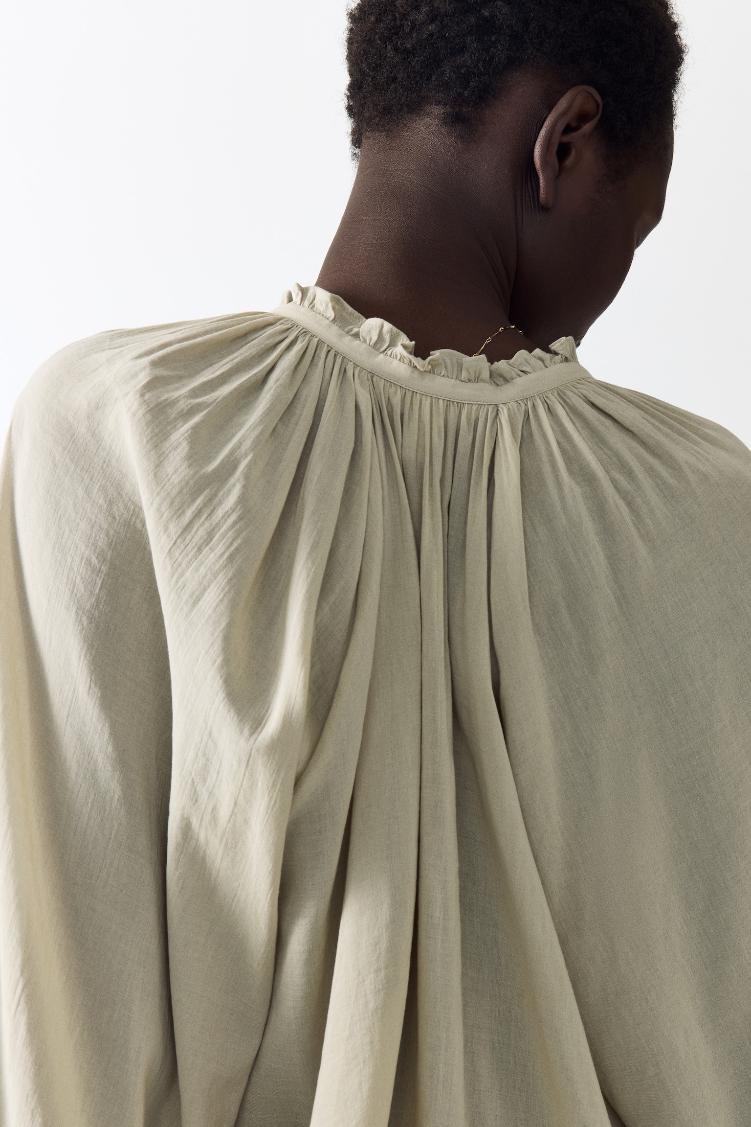 Oversized cotton-blend blouse - 6
