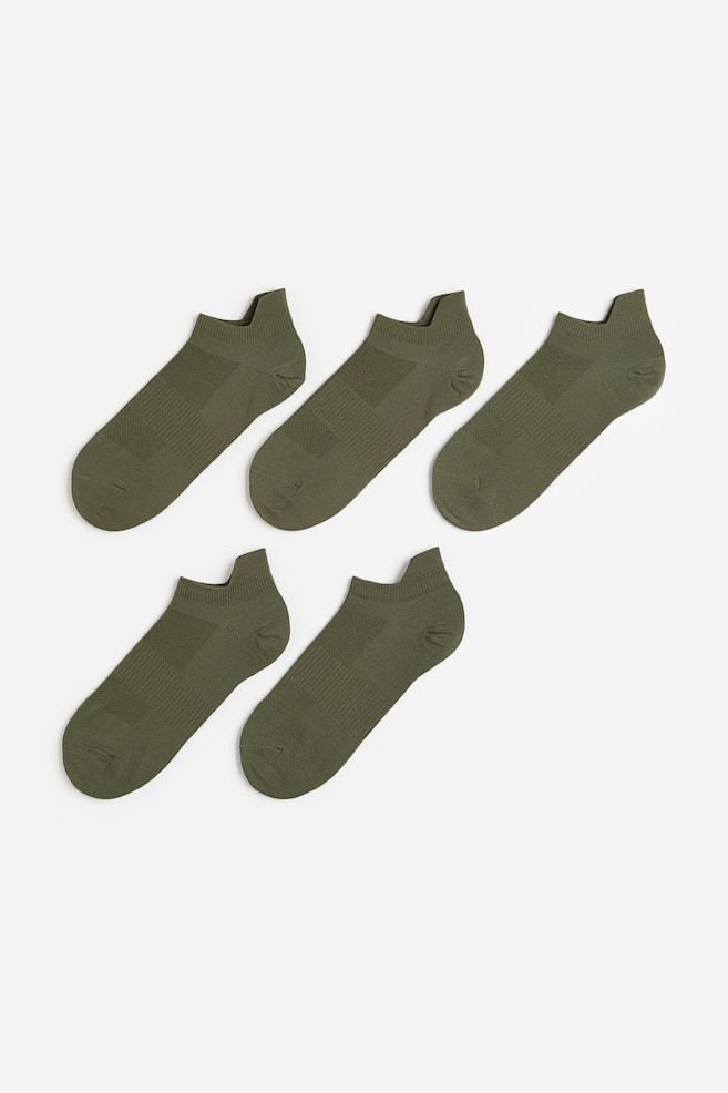 Sports socks in DryMove™ - Dark khaki green/White/Black/Grey marl - 1
