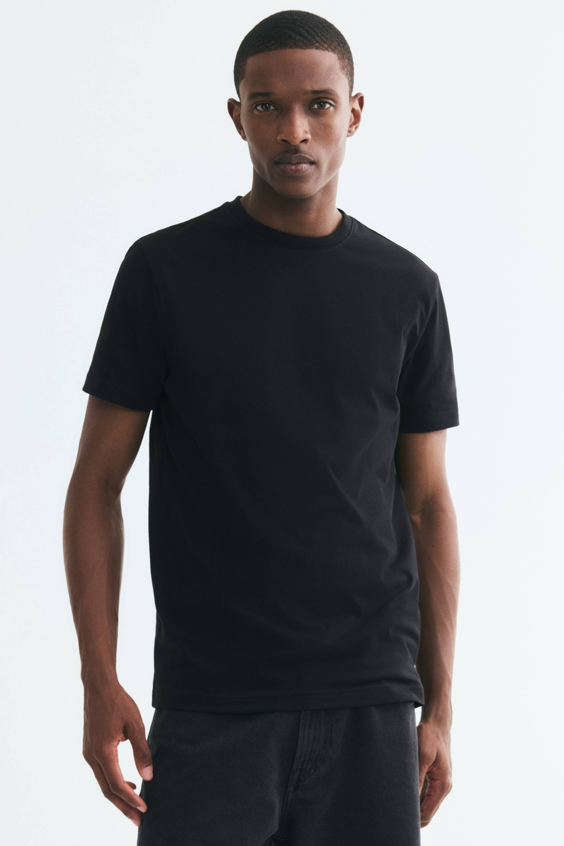 View larger image: COOLMAX® Slim Fit T-shirt - Black - Men | H&M 1