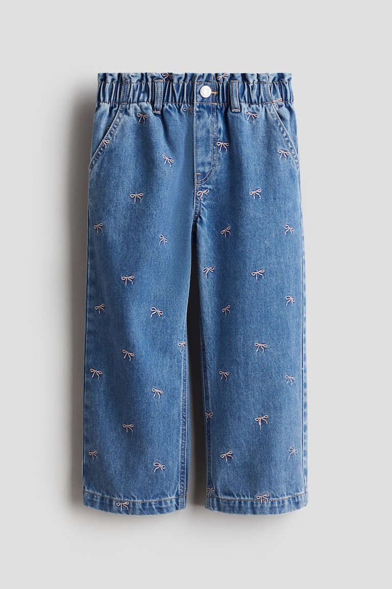 Wide Leg Farmerke s nabranim strukom