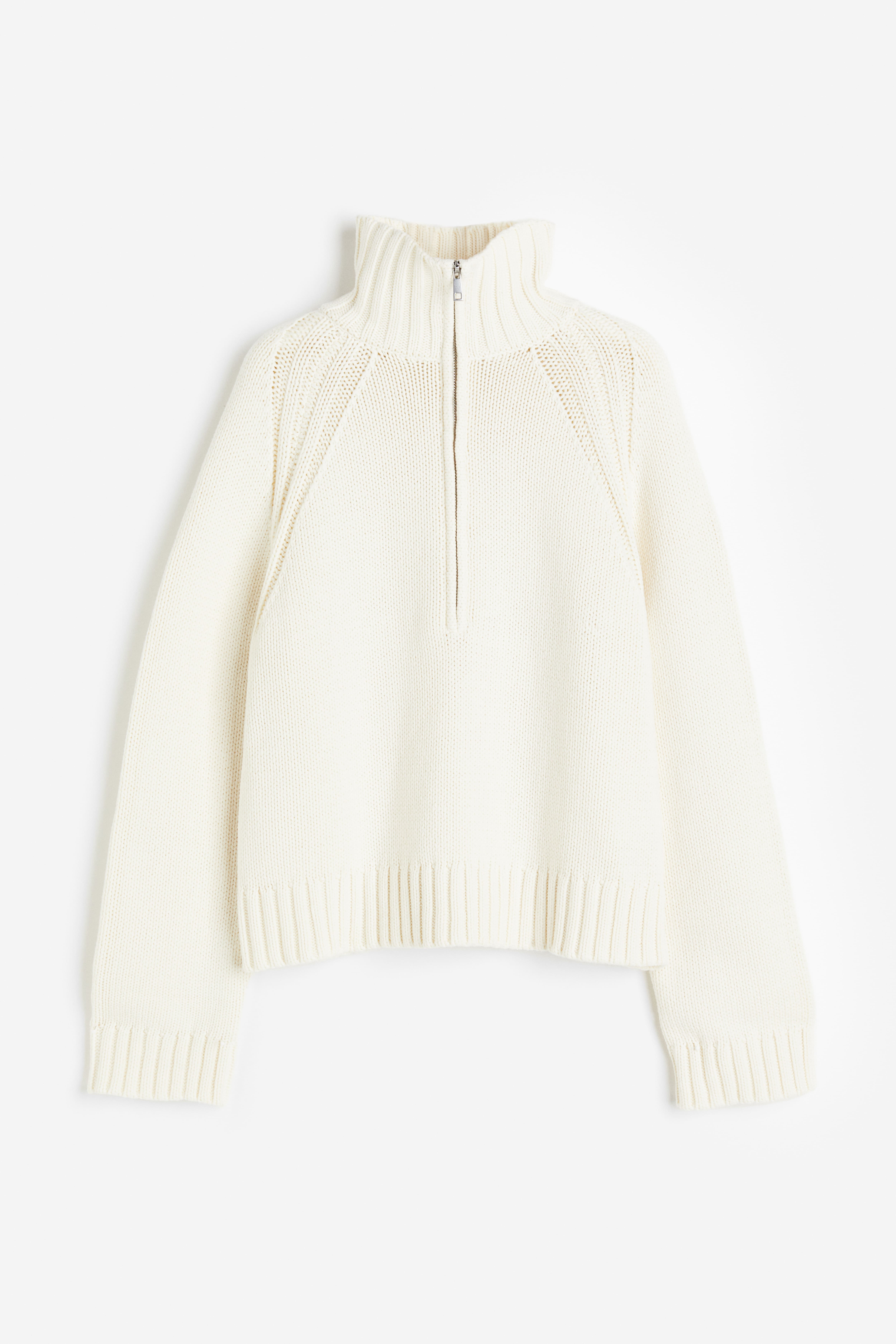 San deals Holo Creme Zip Sweater