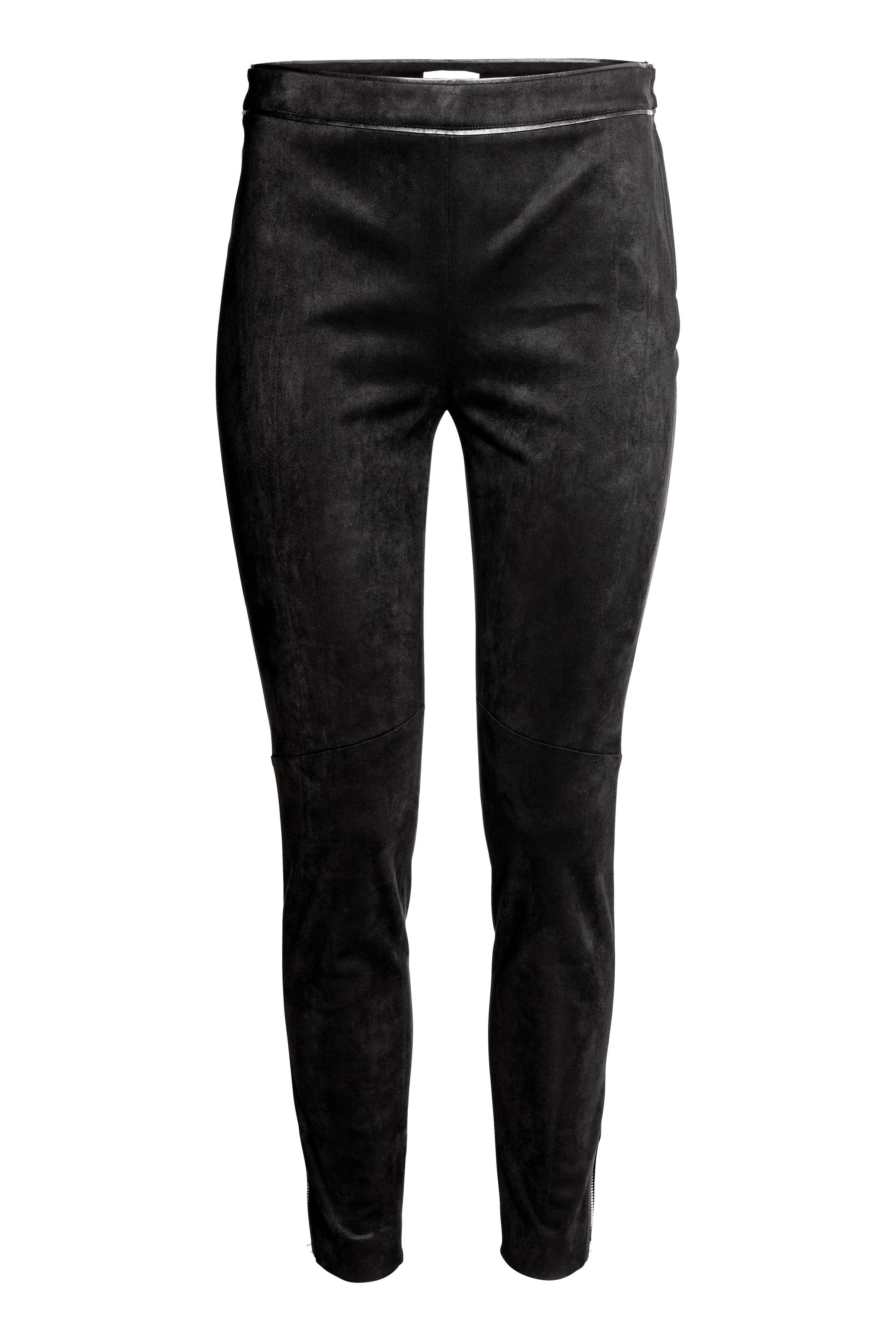 Näytä suurempi kuva: Tekomokkahousut - Musta - NAISET | H&M FI 1