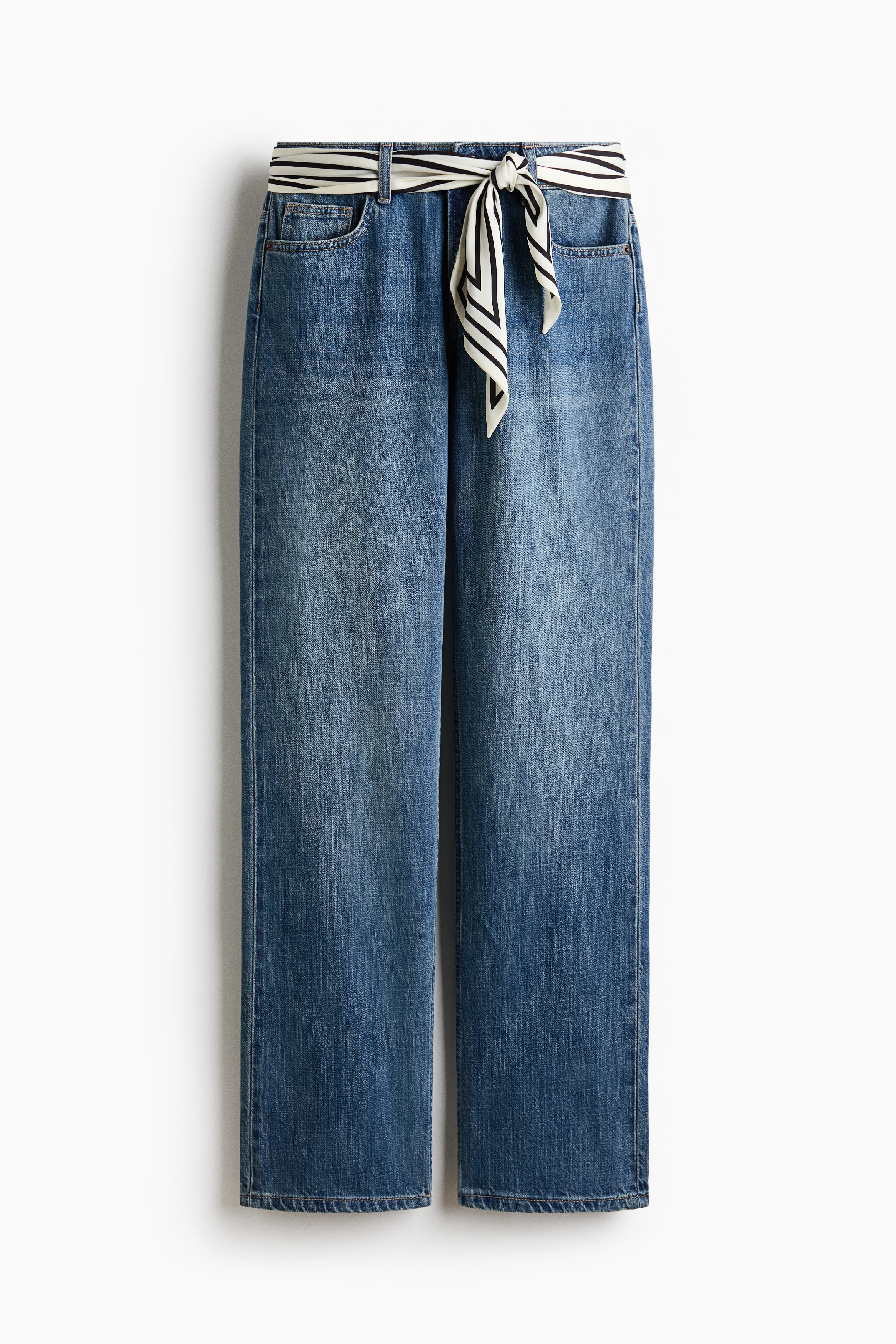 Straight Regular Waist Jeans - Blu denim