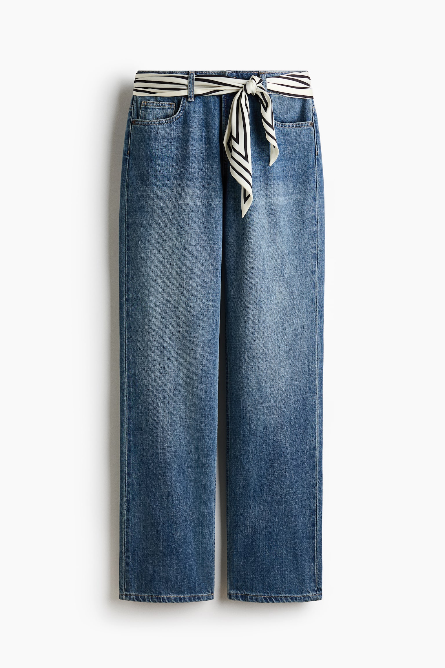 Straight Regular Waist Jeans - Denimblau