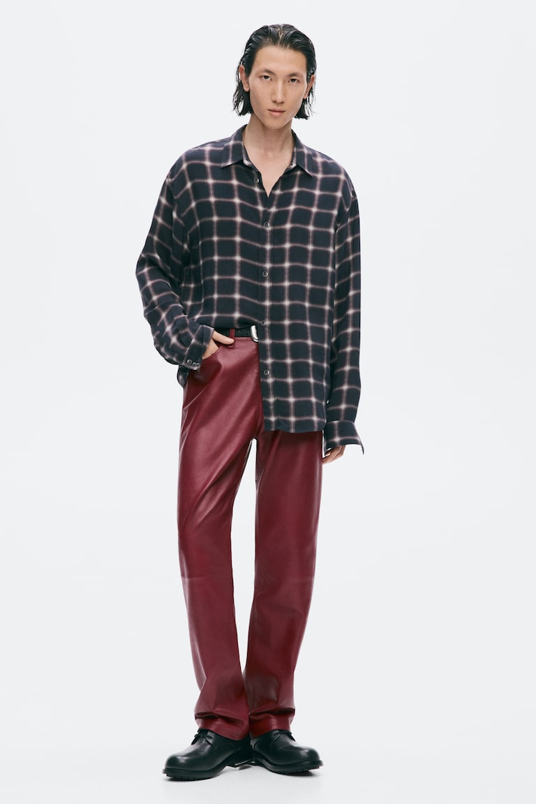 Kožni pantalone Regular Fit