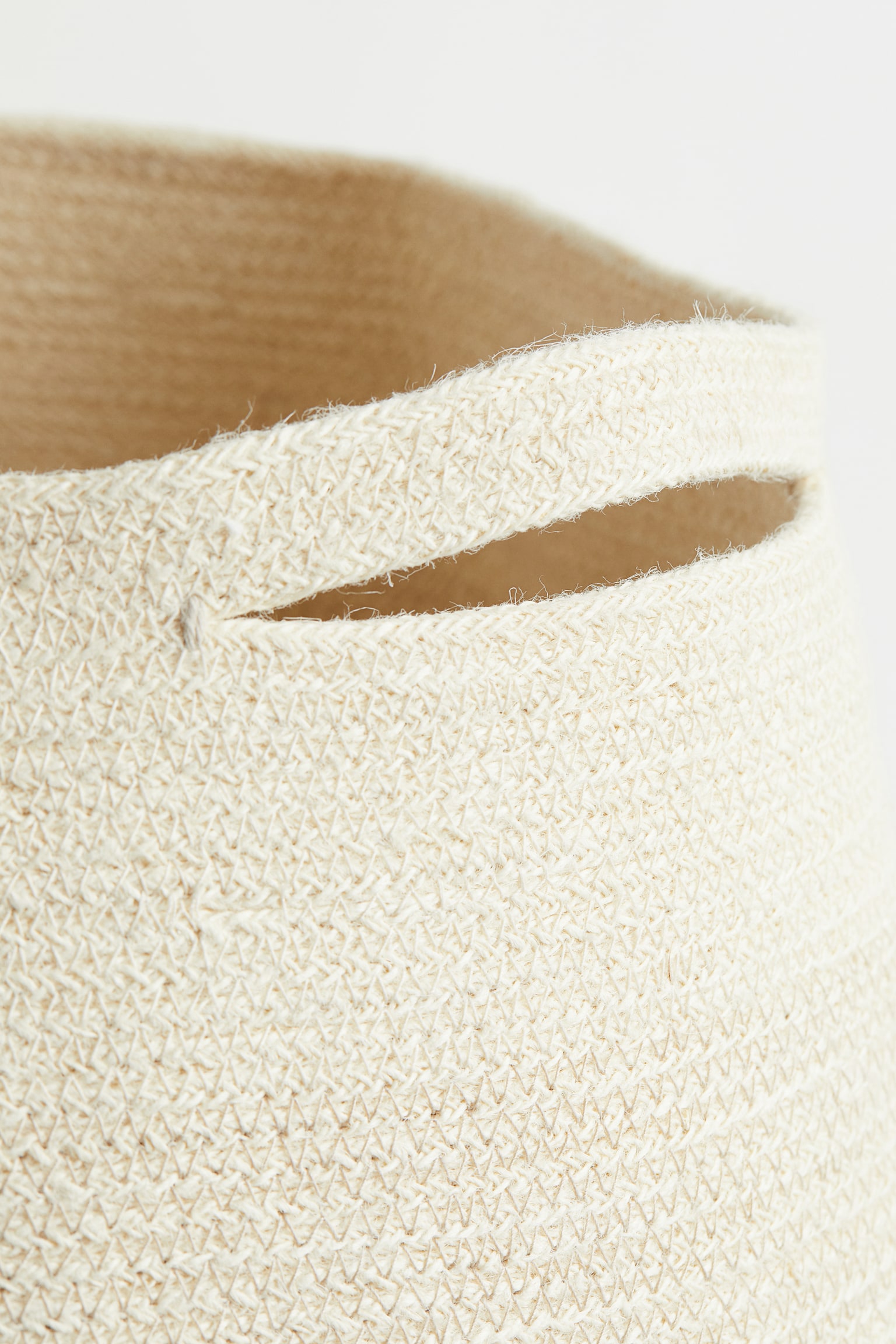 Jute laundry basket - Light beige/Dark grey - 3