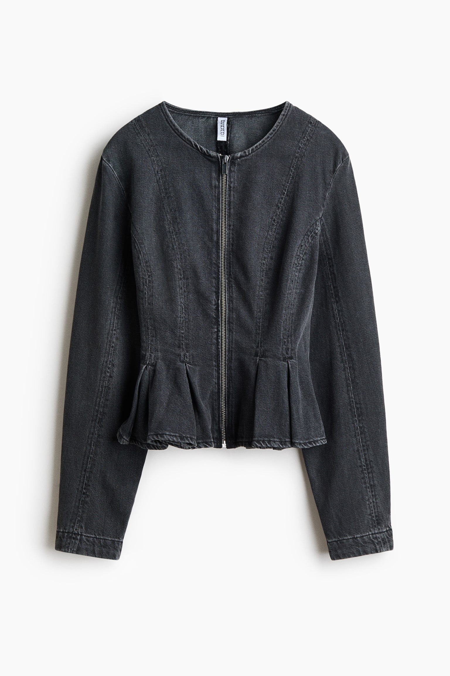 Denim Peplum Blouse - Denim black - 1