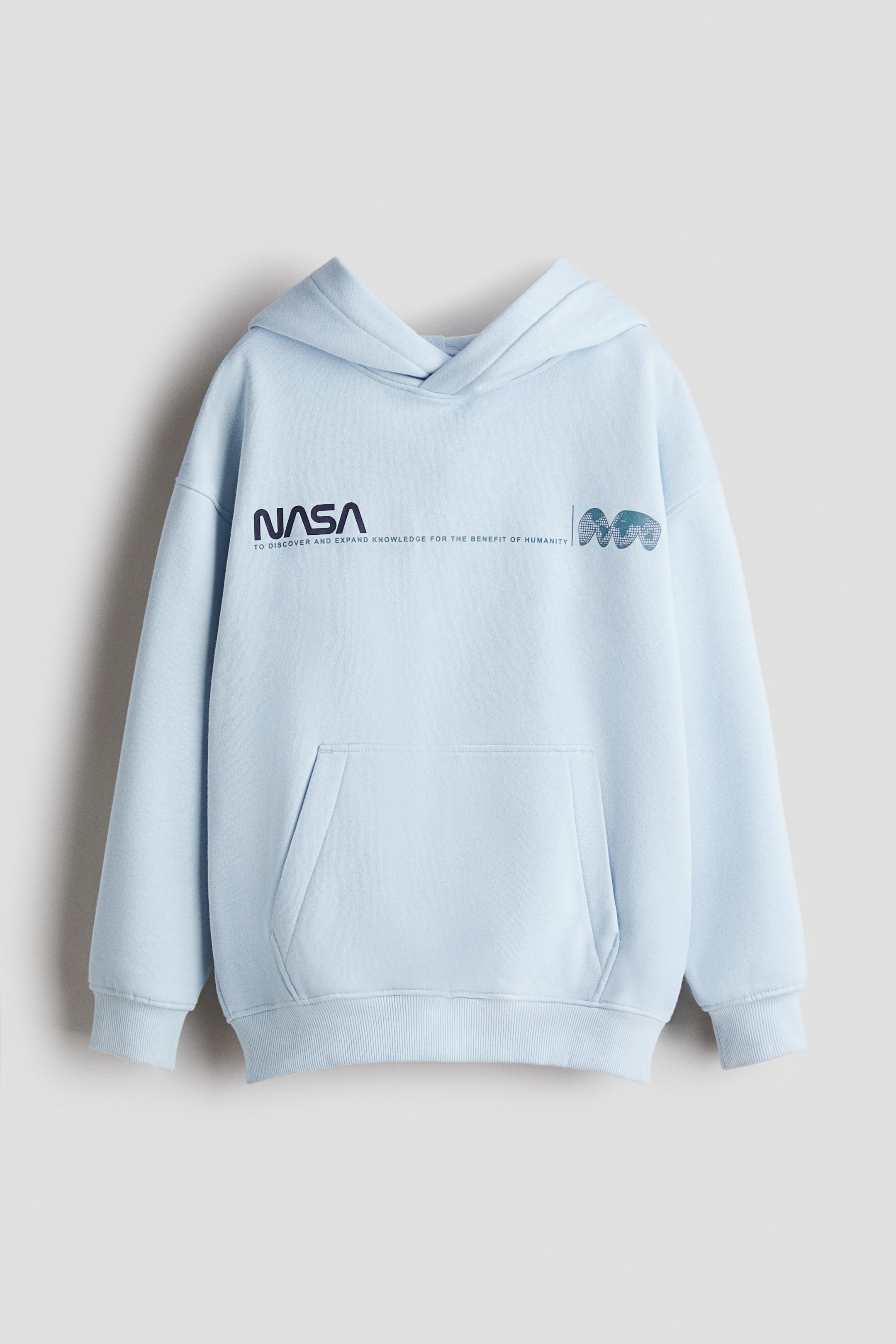 Ampliar la imagen: Sudadera con gorro - Azul claro/NASA - Kids | H&M MX 1