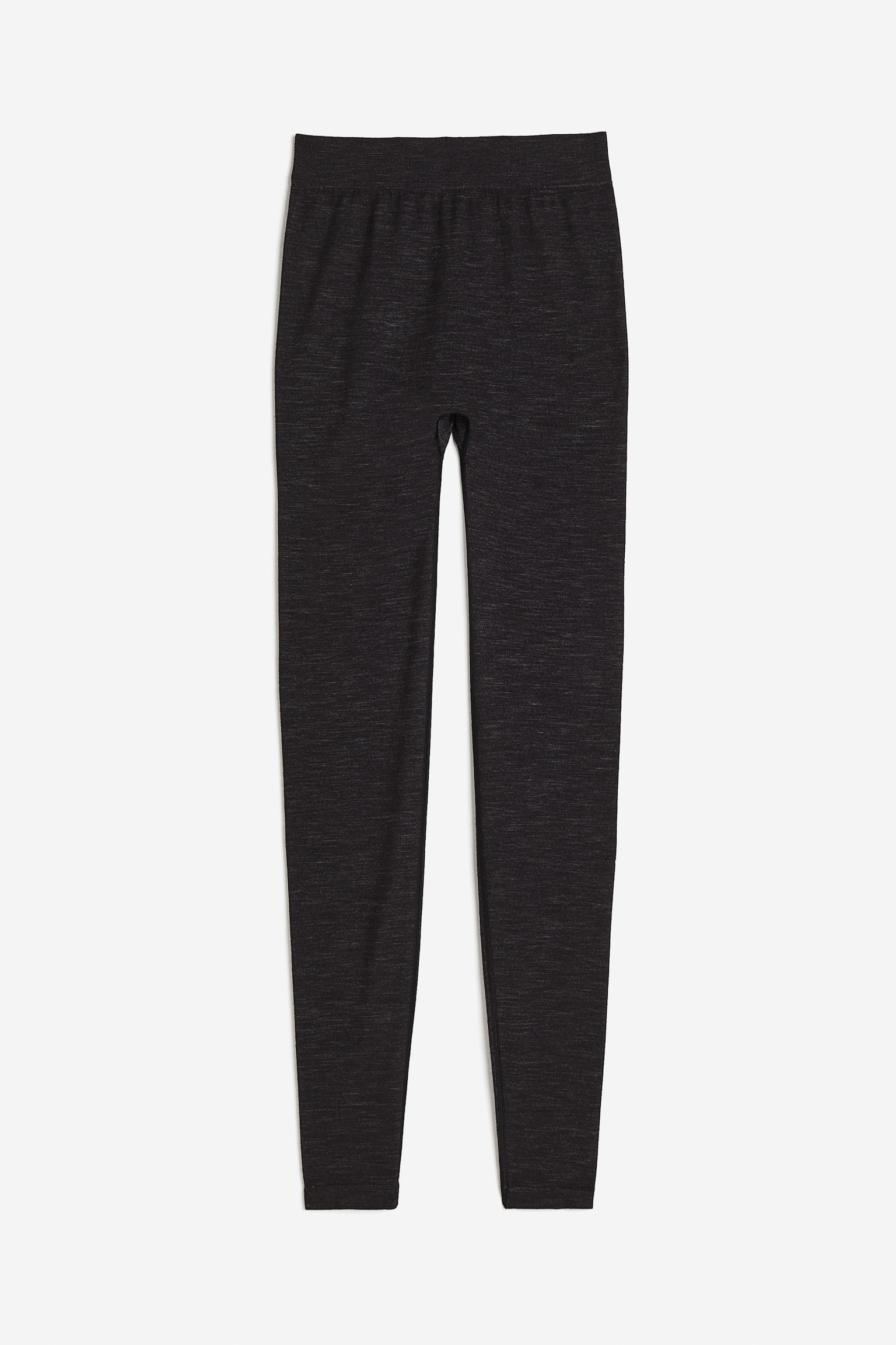 Wool Blend Base Layer Leggings In DryMove™ - Dark grey marle - 1