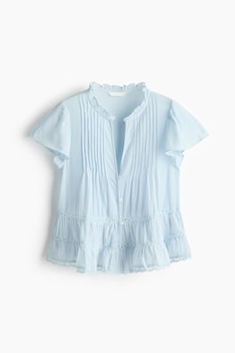 Blus med puffärm