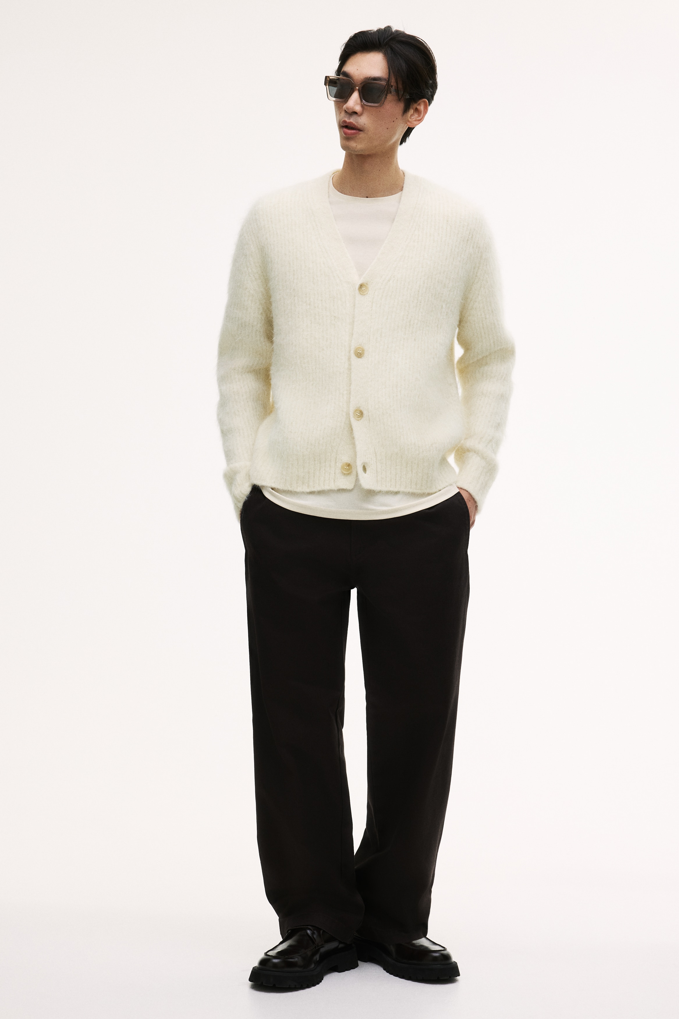 Loose Fit Alpaca-blend cardigan
