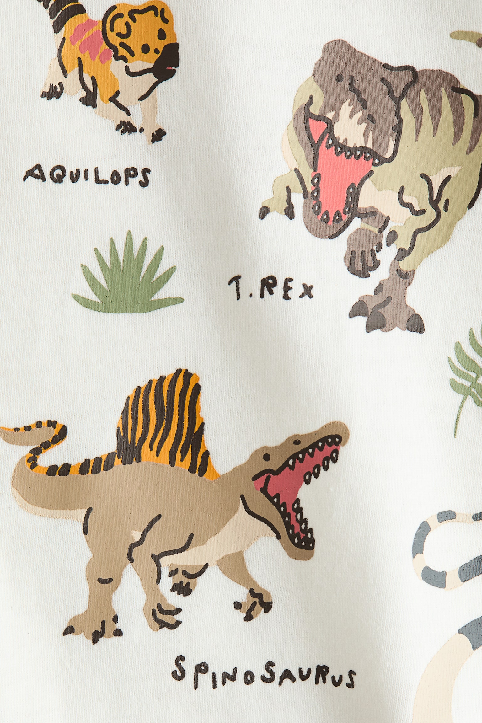 Print-motif cotton T-shirt - White/Jurassic World/Navy blue/Jurassic World/Green/Jurassic World - 4