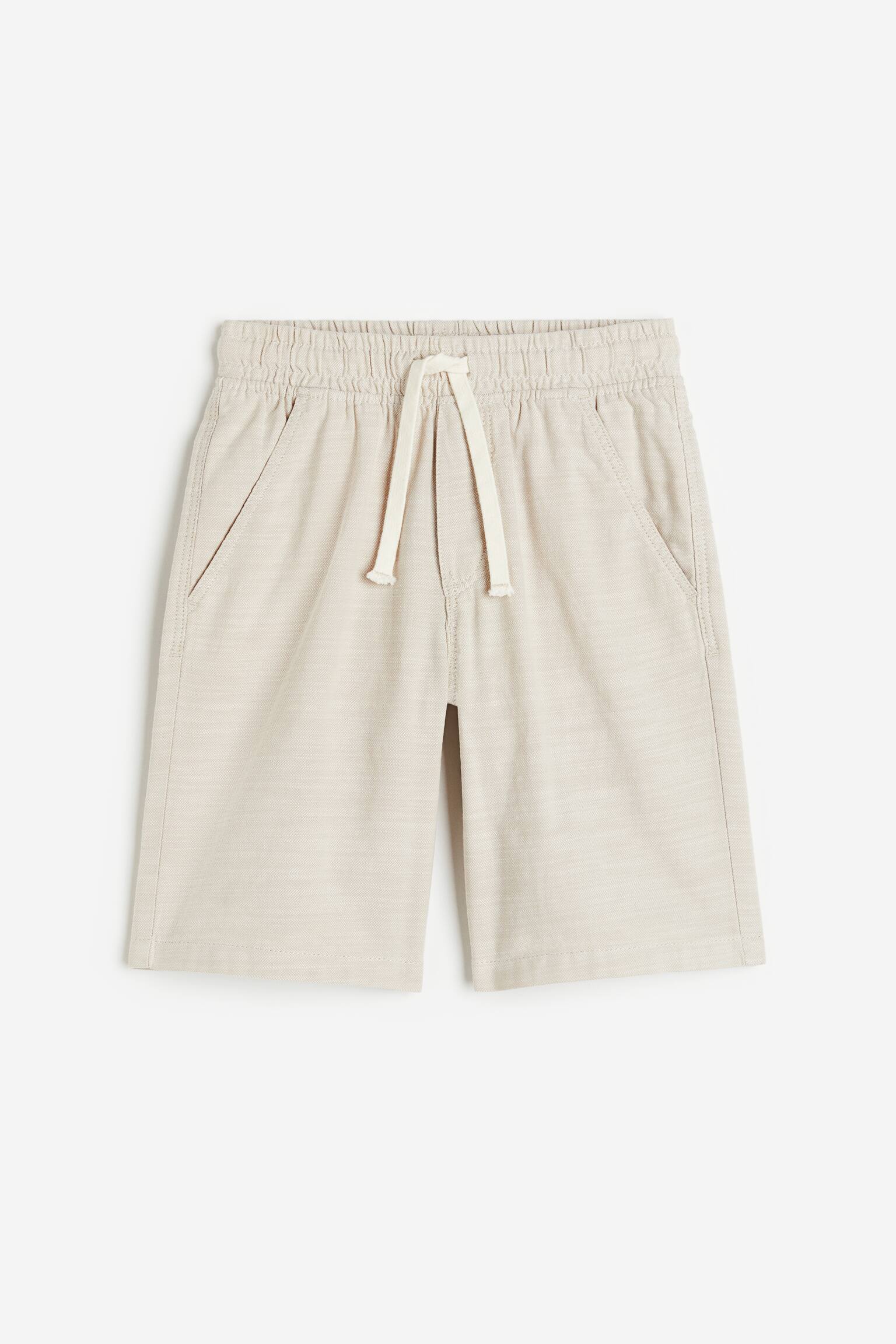 Cotton shorts - Light beige/Grey/Dark blue - 1