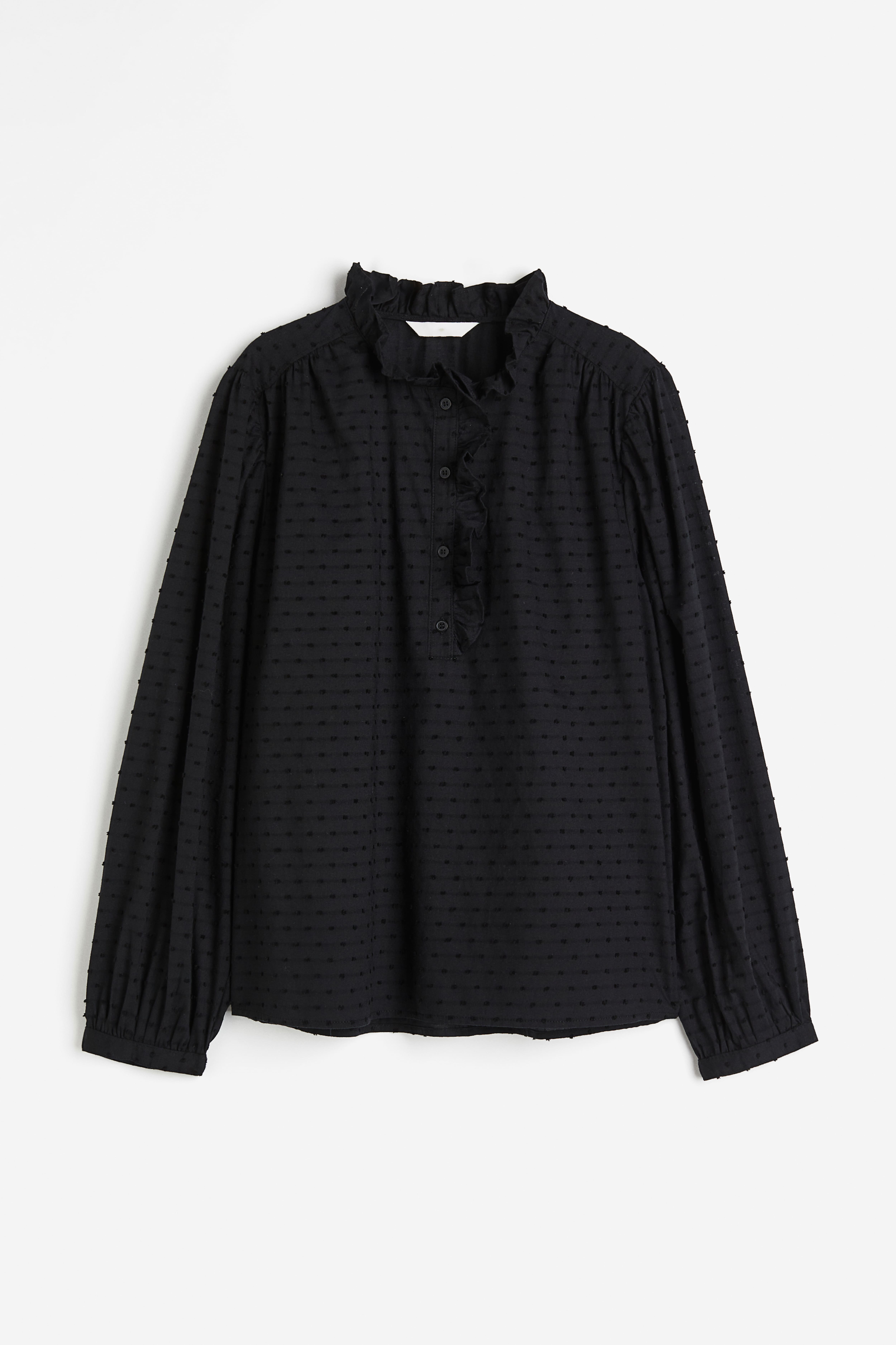 H and m black blouse best sale