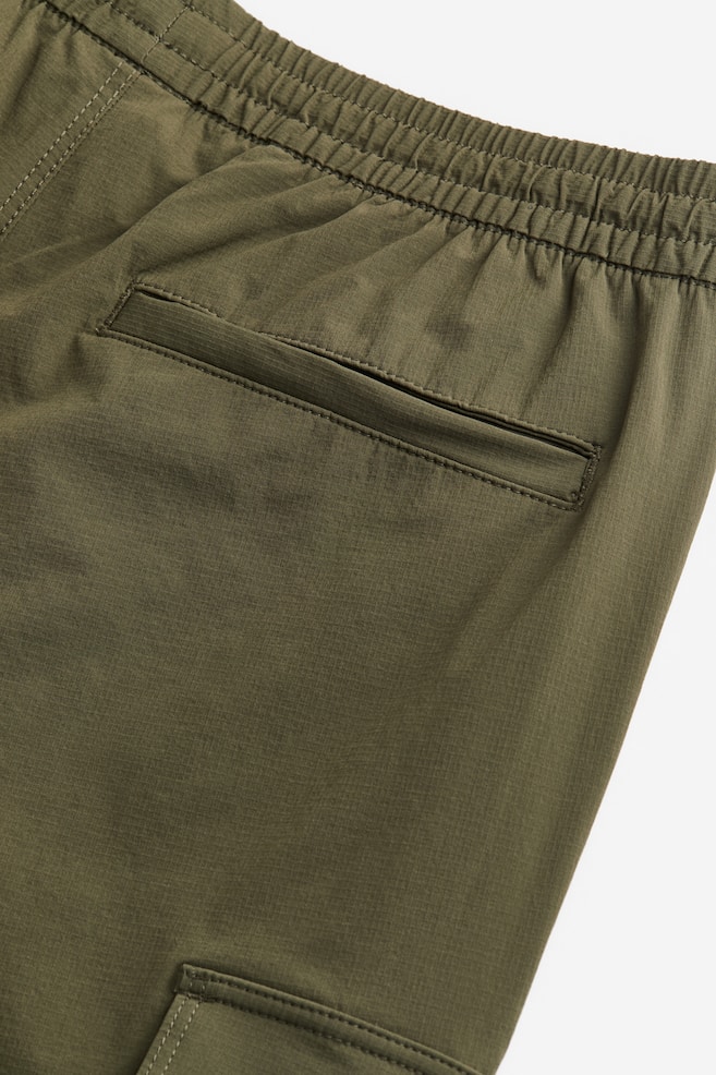 Pantalon jogger cargo Relaxed Fit en nylon - Vert kaki/Noir - 3