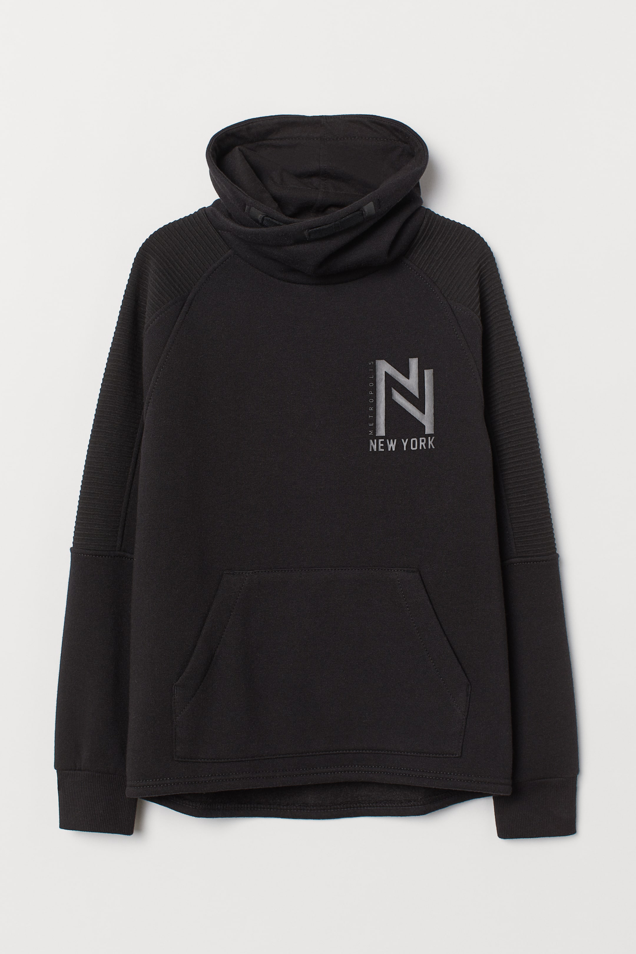 Größeres Bild ansehen: Sweatshirt mit Tunnelkragen - Schwarz - Kids | H&M DE 1