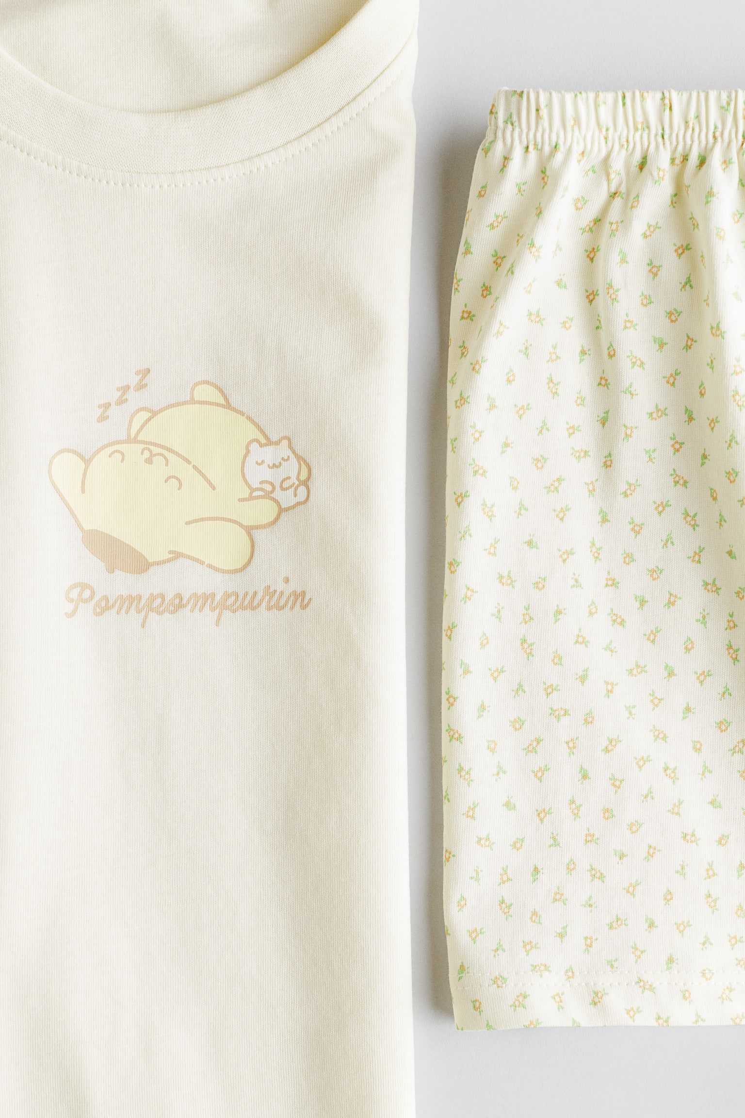 Bedruckter Baumwollpyjama-Cremefarben/Pompompurin - 2