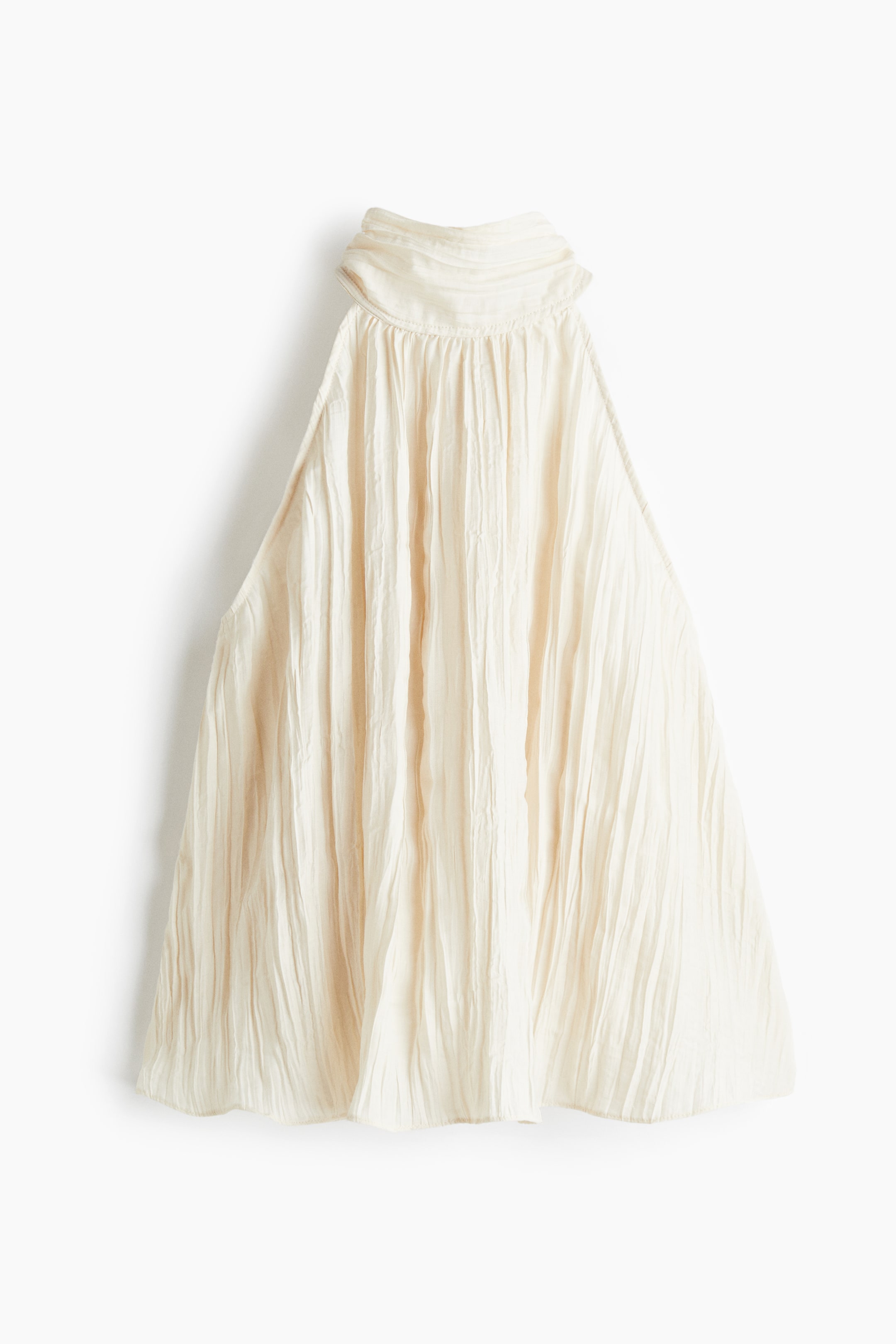 View larger image: Crinkled halterneck top - Cream - Ladies | H&M AU 4