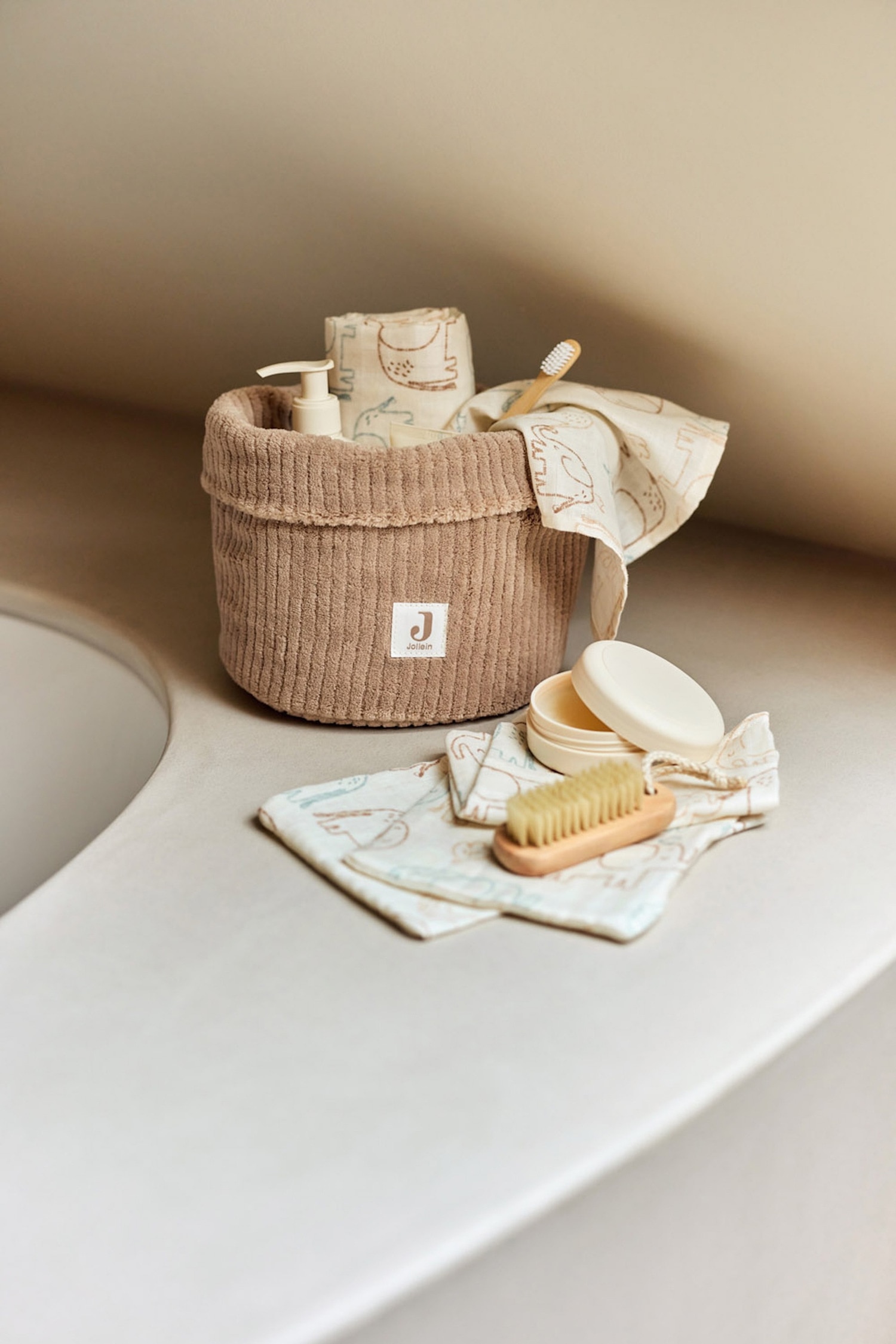 Changing Table Basket Cloudy Rib - 2 Pack - Cloudy Rib/Cloudy Rib