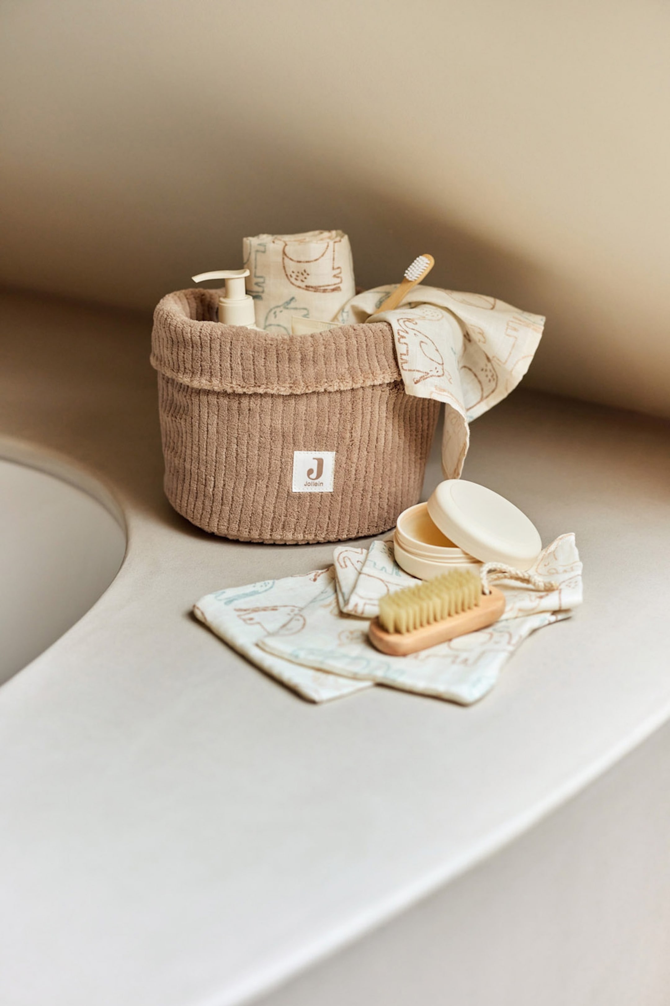 Größeres Bild ansehen: Pflegekörbchen Cloudy Rib - 2 Pack - Cloudy Rib - Jollein - Home All | H&M DE 1