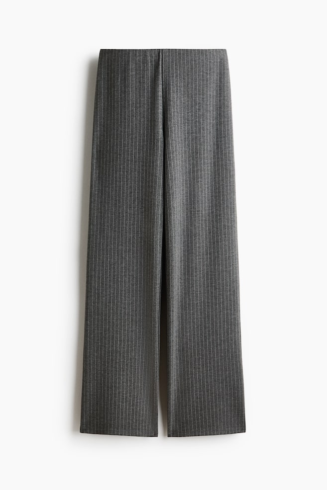 Pull-On Jersey Pants - Gray/pinstriped/Black/pinstriped - 1