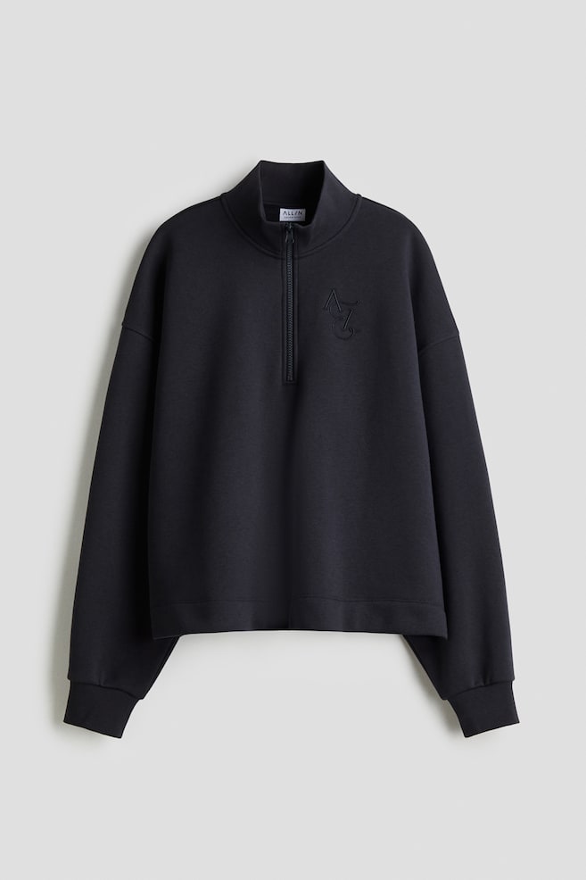 Zip-top sports top - Navy blue - 1