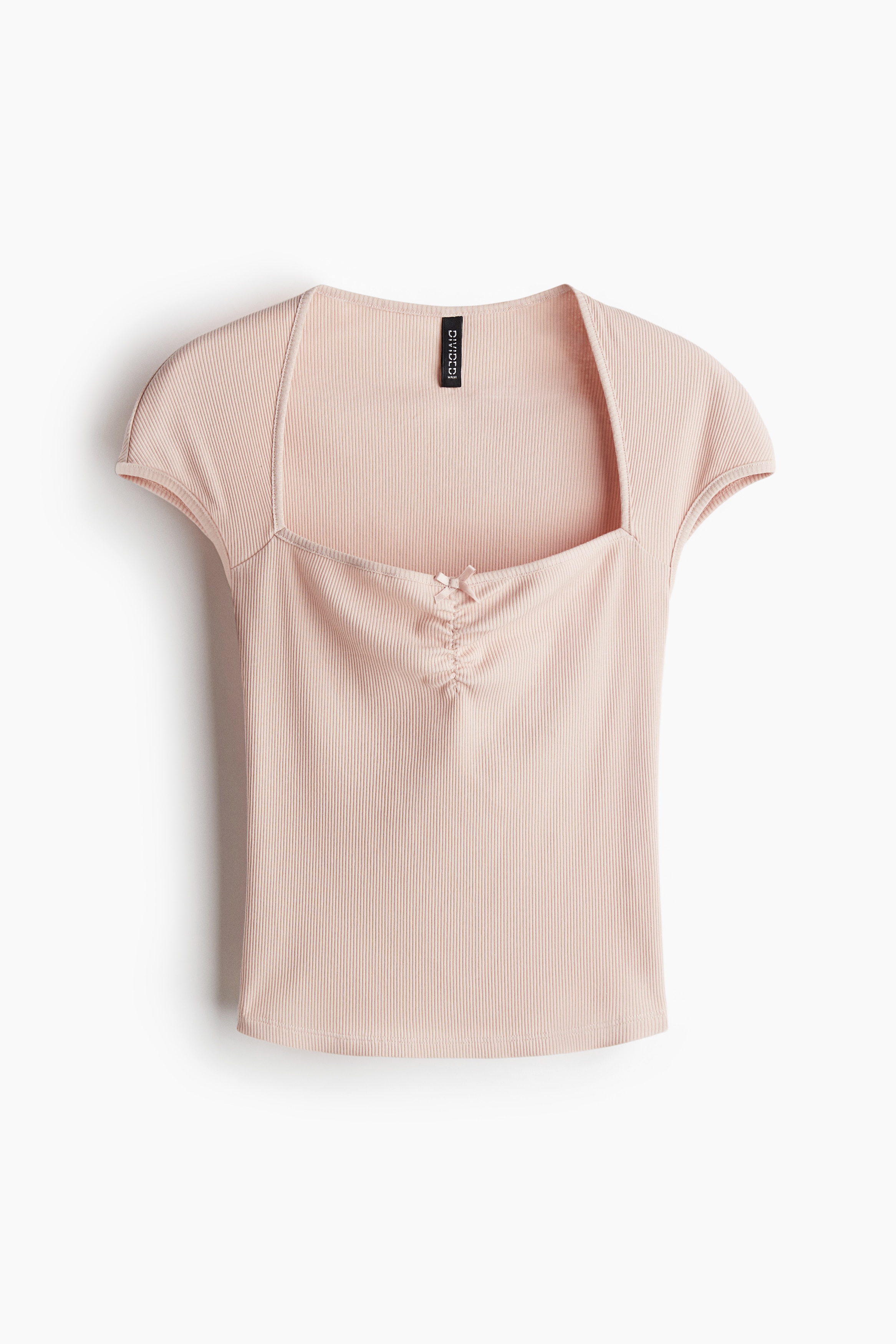 Gathered cap-sleeved top