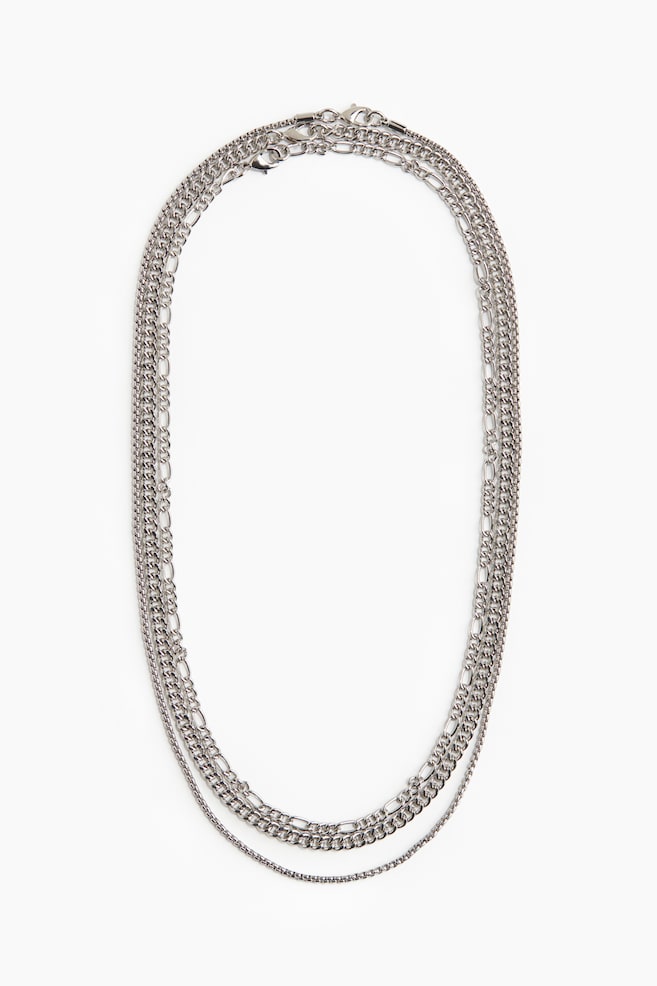 3-pack necklaces - Silver-coloured - 1