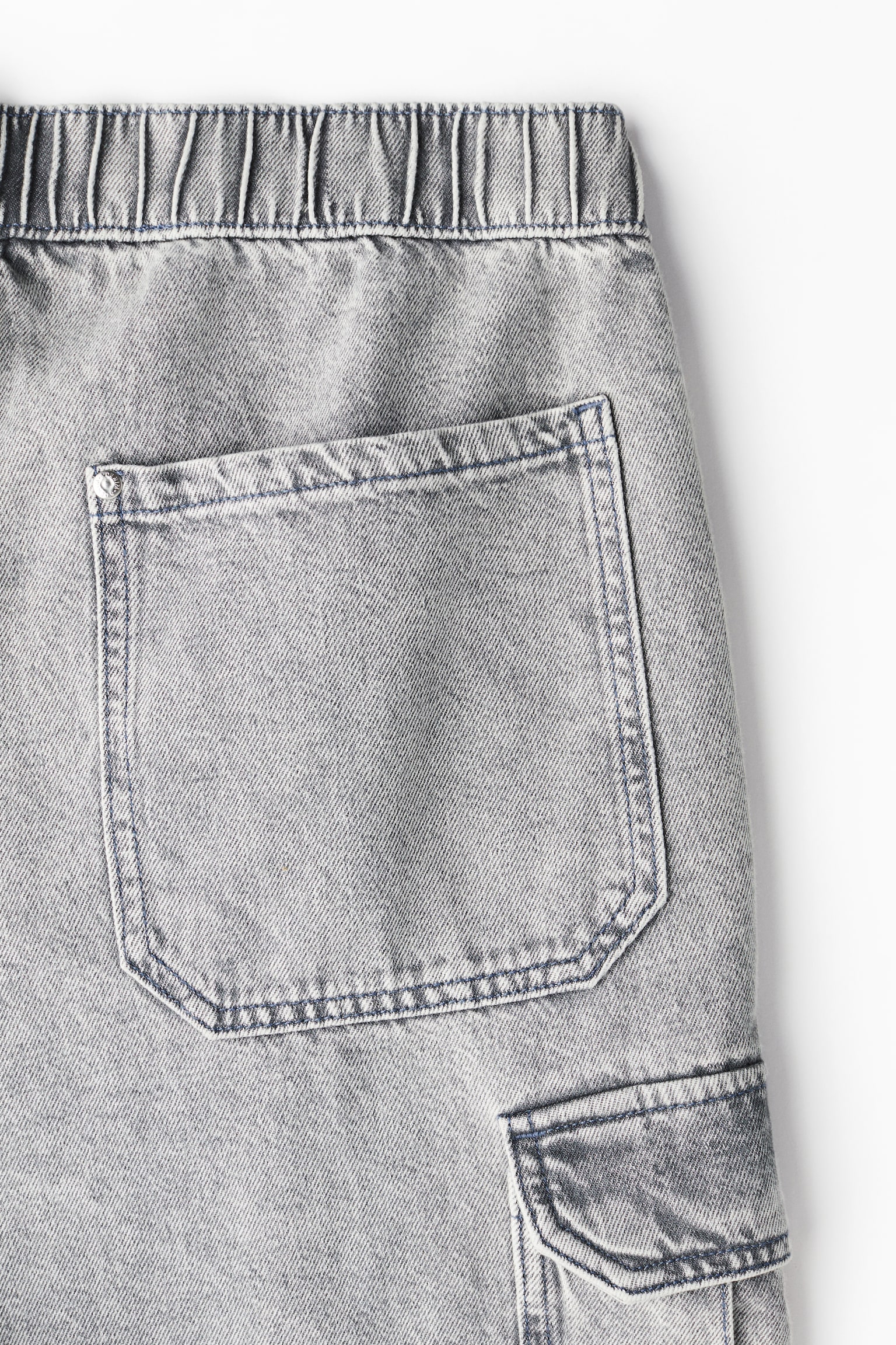 Loose Cargo Denim Joggers - Light denim grey/Black/Light denim blue/Navy blue - 6