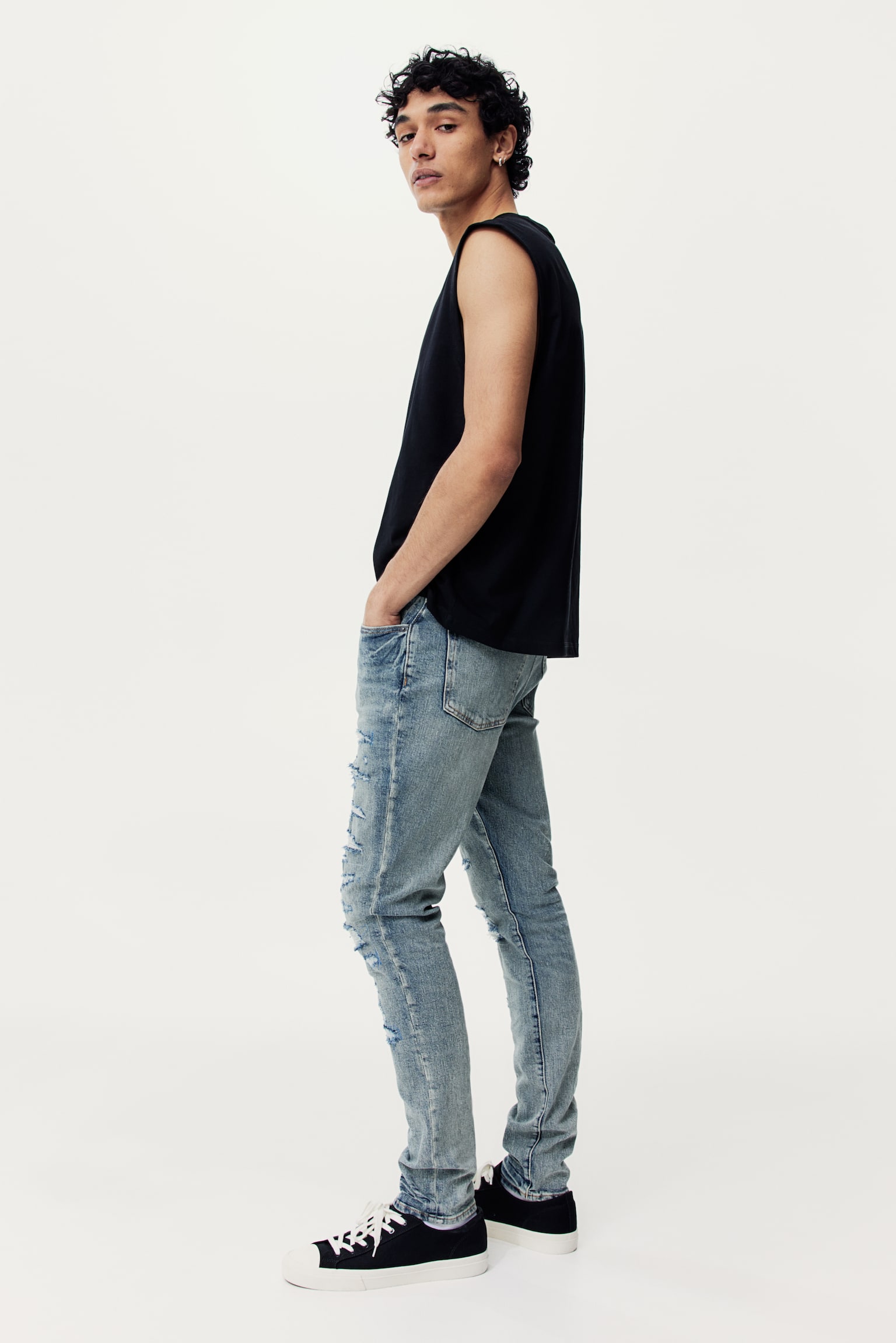 Skinny Jeans - Denim blue/Black - 7