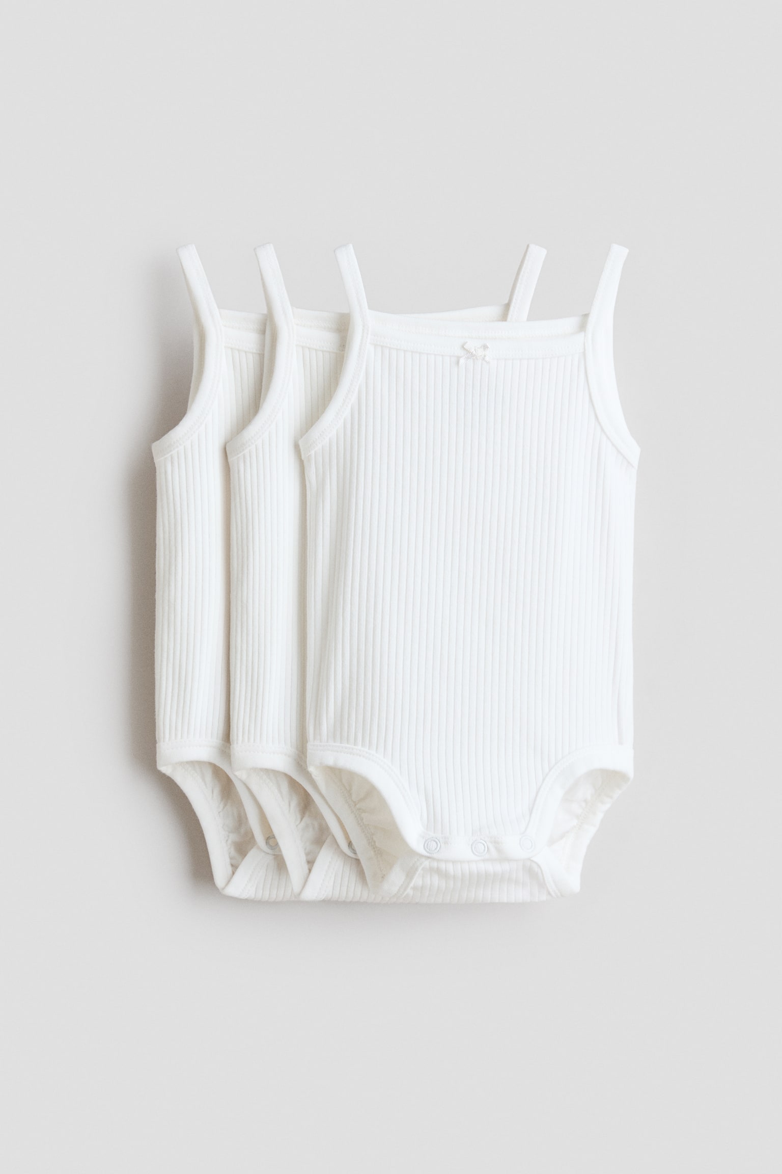 3-pack Sleeveless Bodysuits - White/Light dusty pink/beige/Beige/white/Light purple/beige/Light dusty blue/light pink