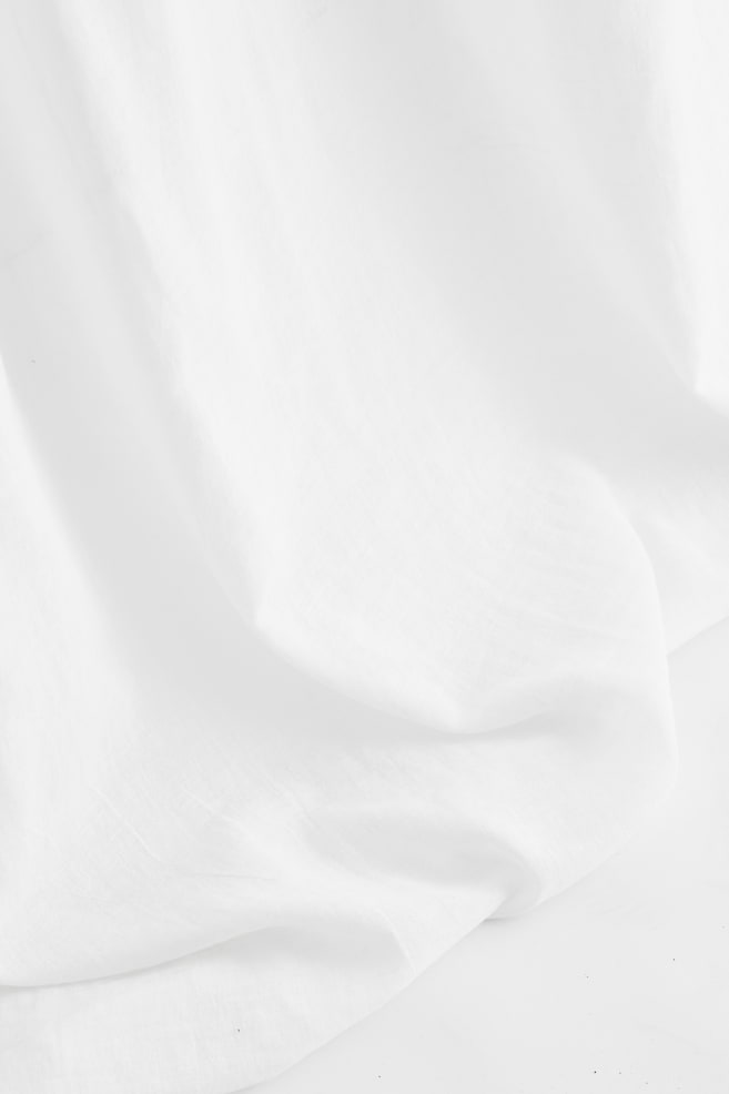 1-pack wide linen-blend curtain length - Hvid/Gul/Lys gråbeige - 3