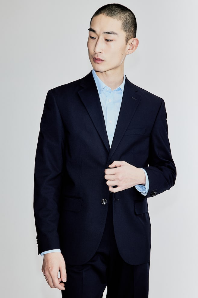 Regular Fit Suit trousers - Navy blue/Black - 3