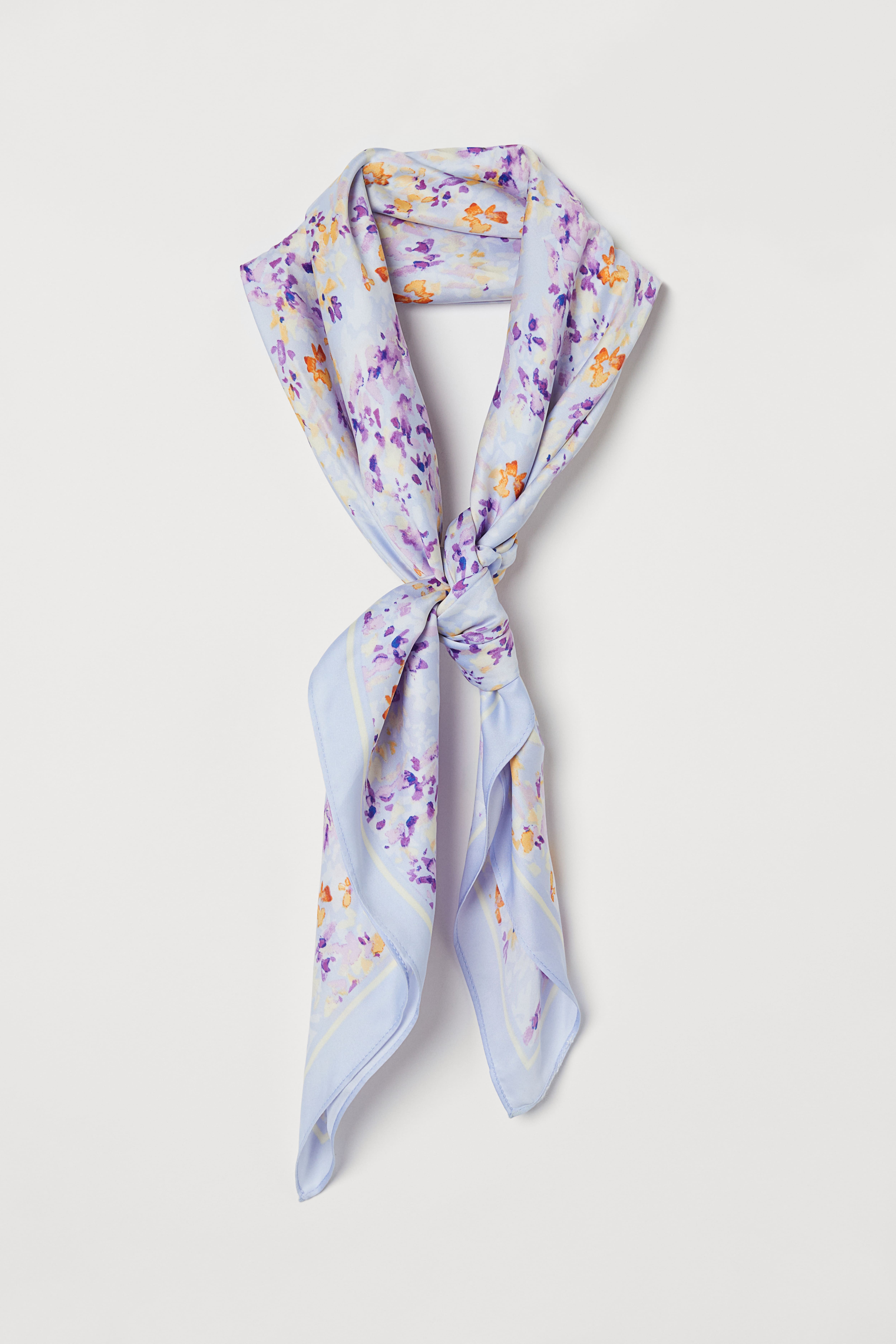 Patterned Satin Scarf