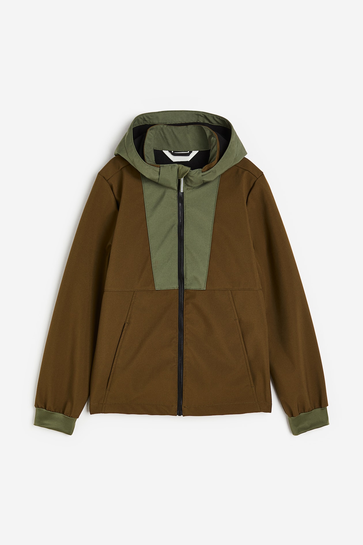 umkaumka softshelljack voor kinderen fleece gevoerd met capuchon, softshelljack jongens meisjes overgangsjack met reflectoren Blauw 110