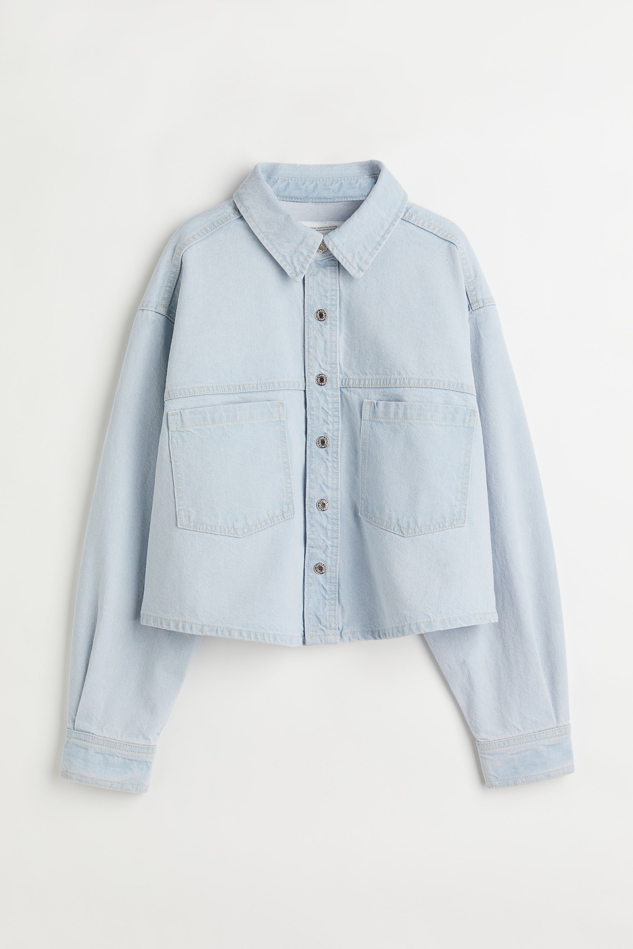 Cropped Denim Overshirt