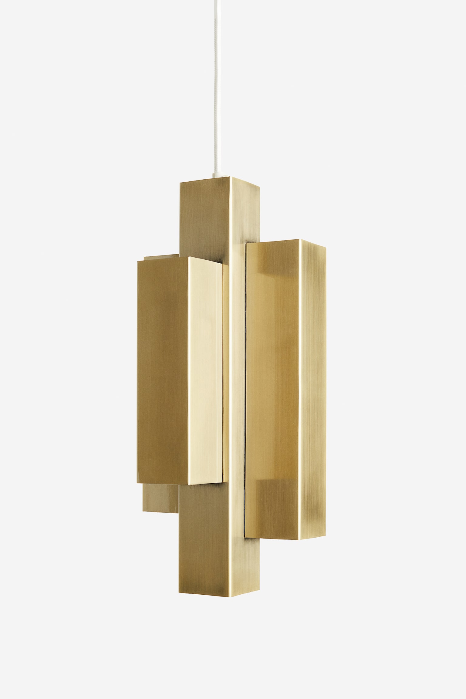 Metal pendant light - Gold-coloured - 1